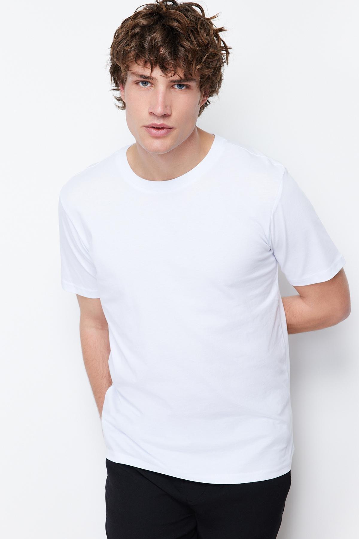 White Slim T-Shirt, White, large image number 3