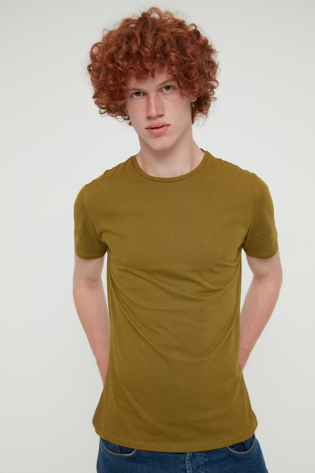Navy Crew Neck Slim T-Shirt, , large image number 1