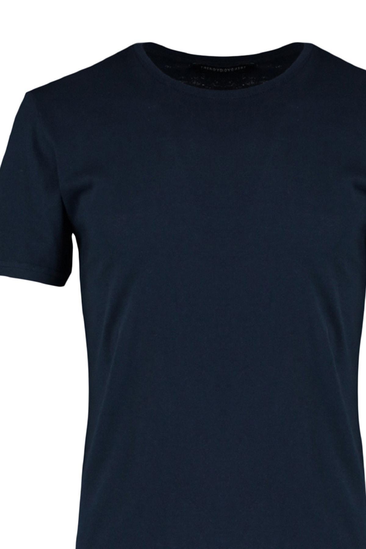 Navy Crew Neck Slim T-Shirt, , large image number 10