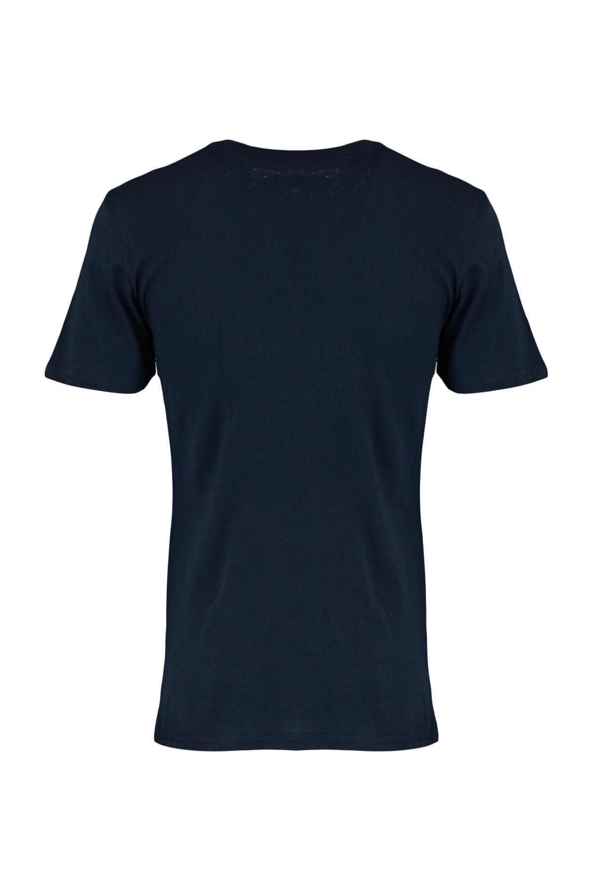 Navy Crew Neck Slim T-Shirt, , large image number 11