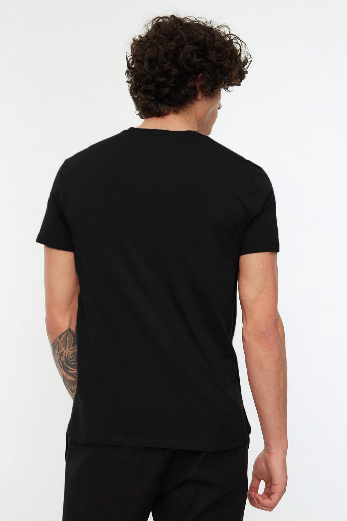 Black Slim T-Shirt, , large image number 4