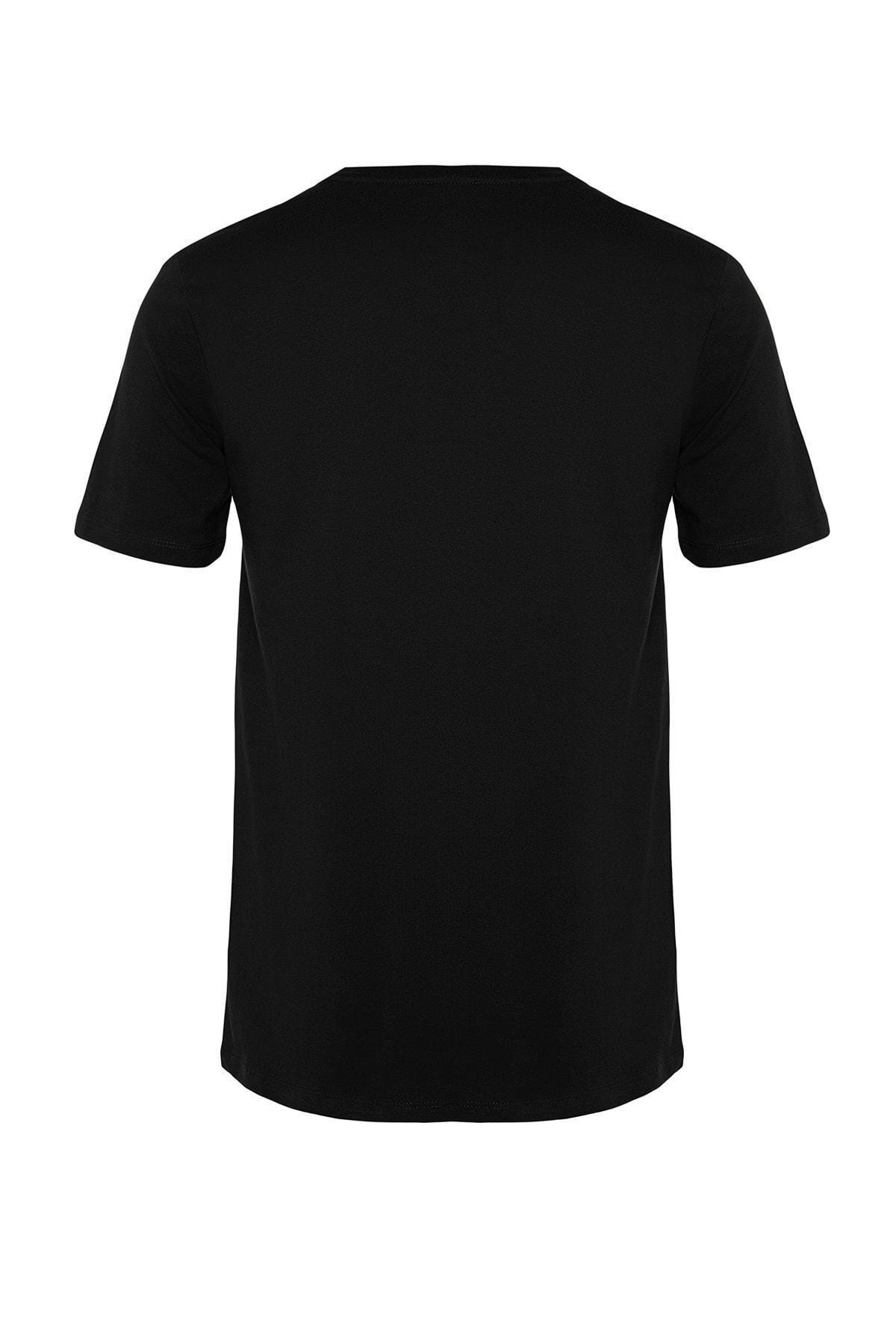 Black Slim T-Shirt, , large image number 5