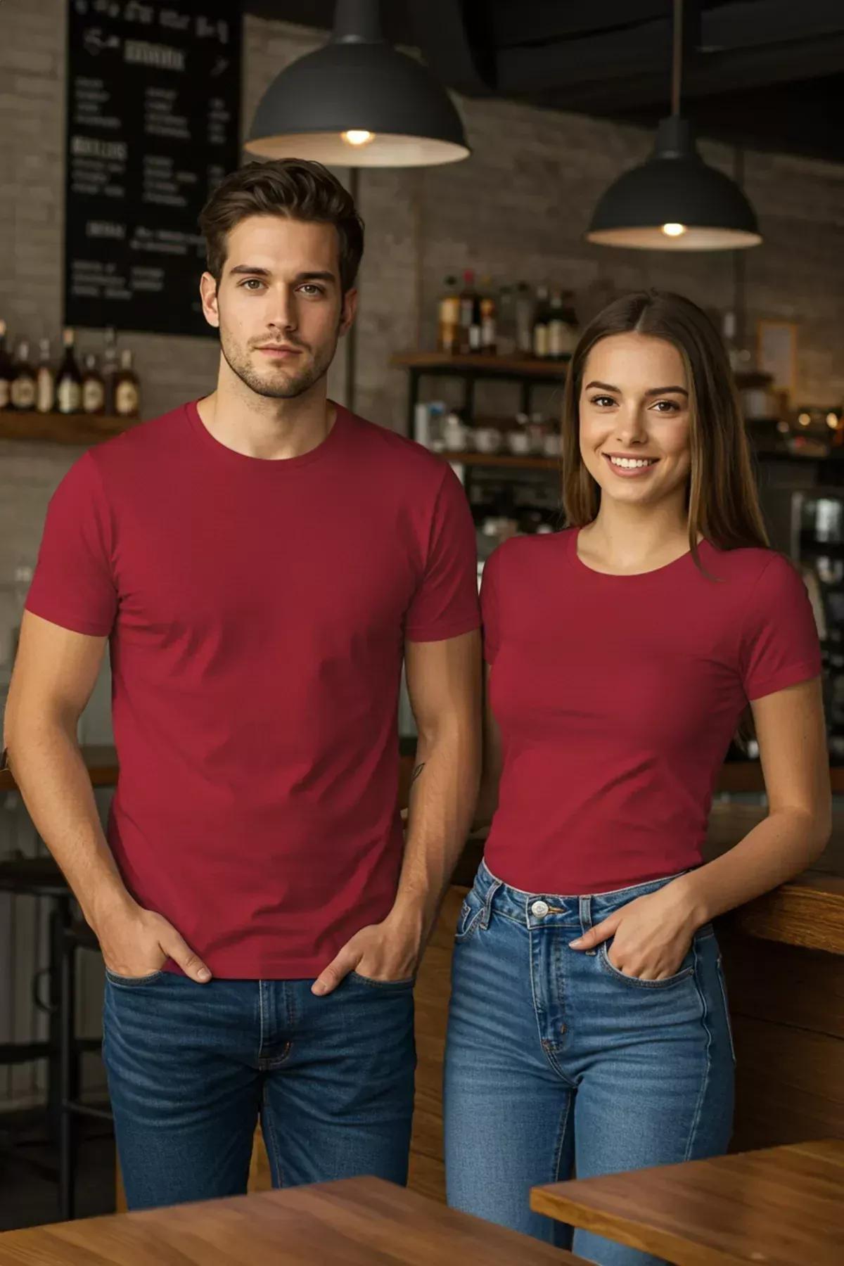 Burgundy Basic Slim T-Shirt, Burgundy, large image number 2