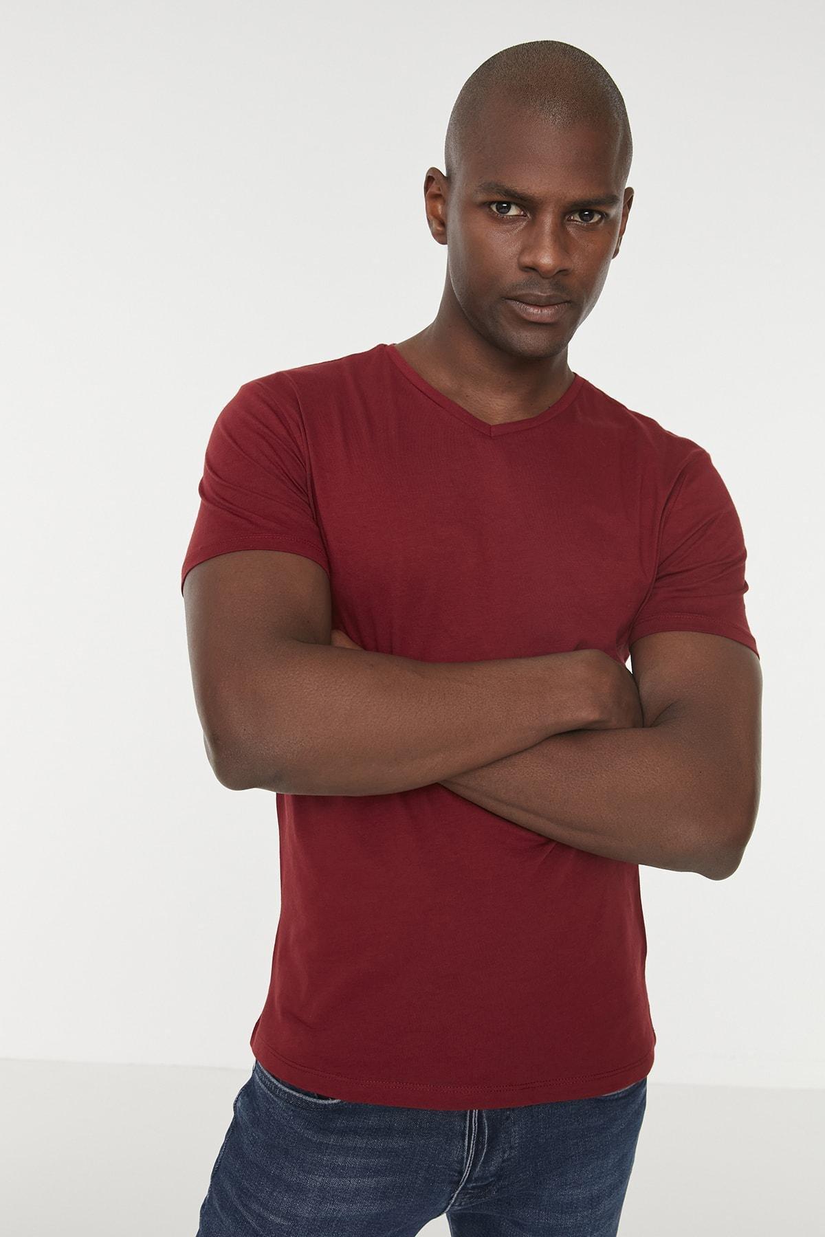 Burgundy Slim T-Shirt, , medium