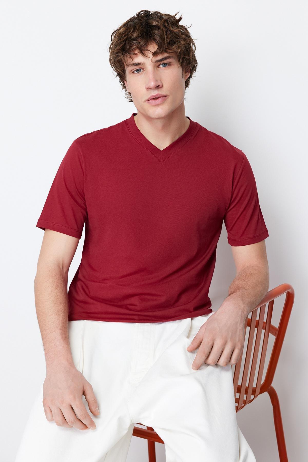 Burgundy Slim T-Shirt, , large image number 3