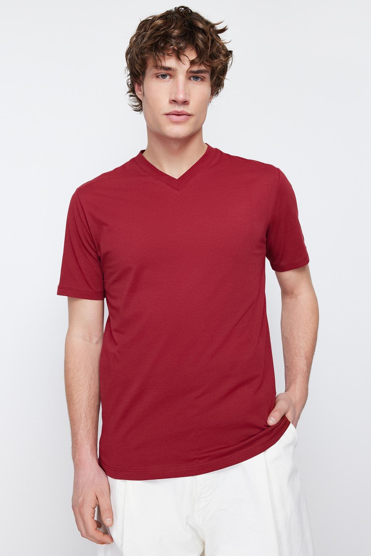 Burgundy Slim T-Shirt, , large image number 4