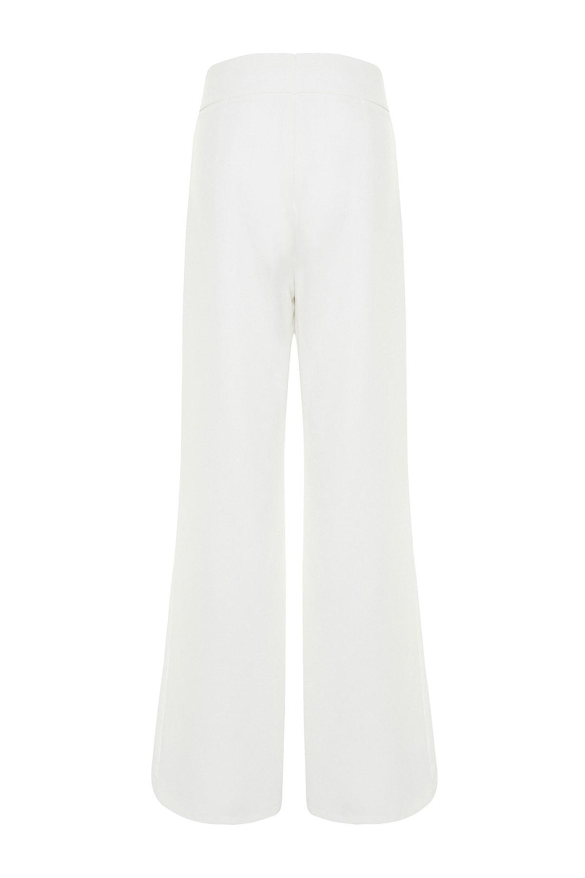 White High Waist Wide Leg Pants, , large image number 7