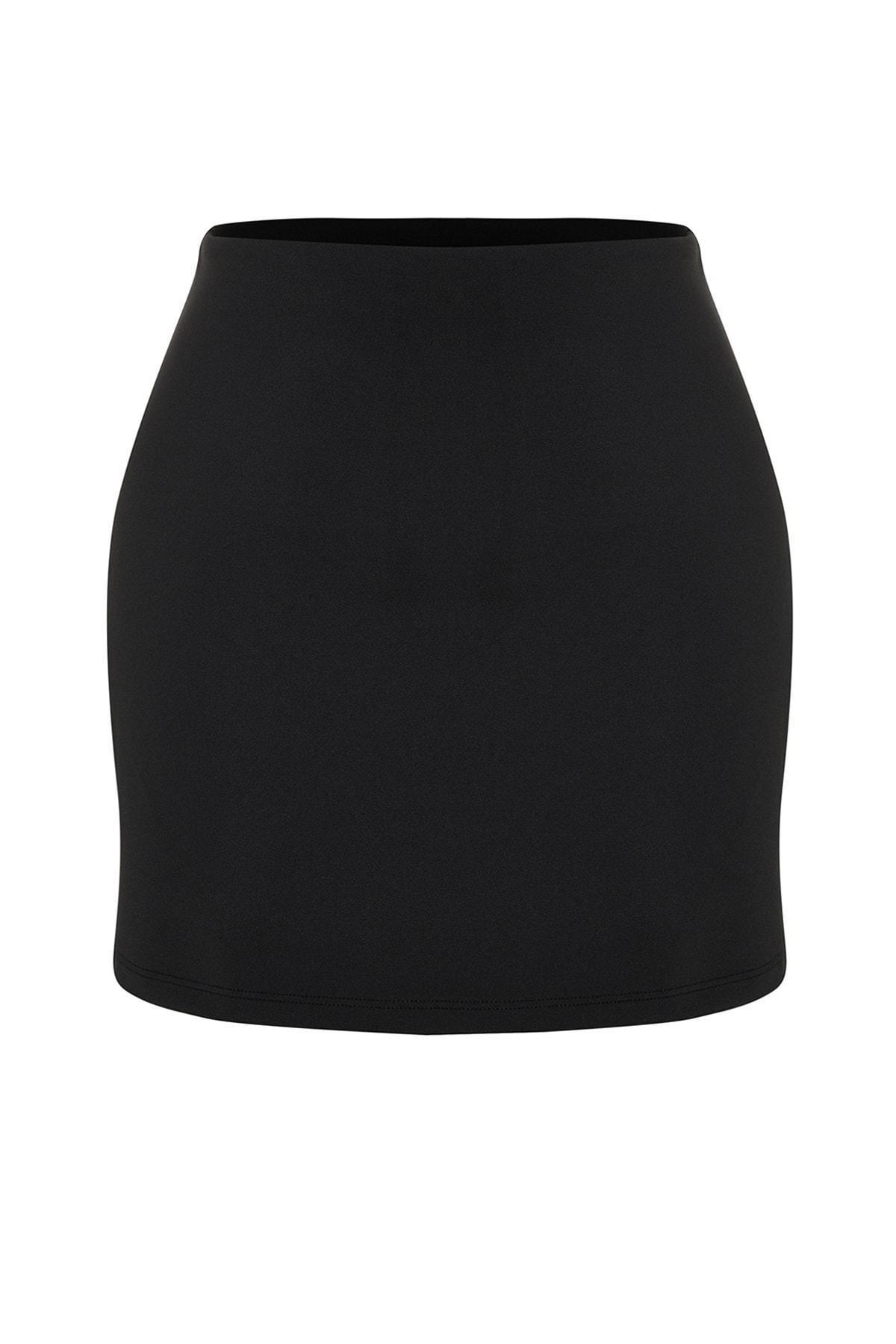 Black High-Waist Shorts, , large image number 6