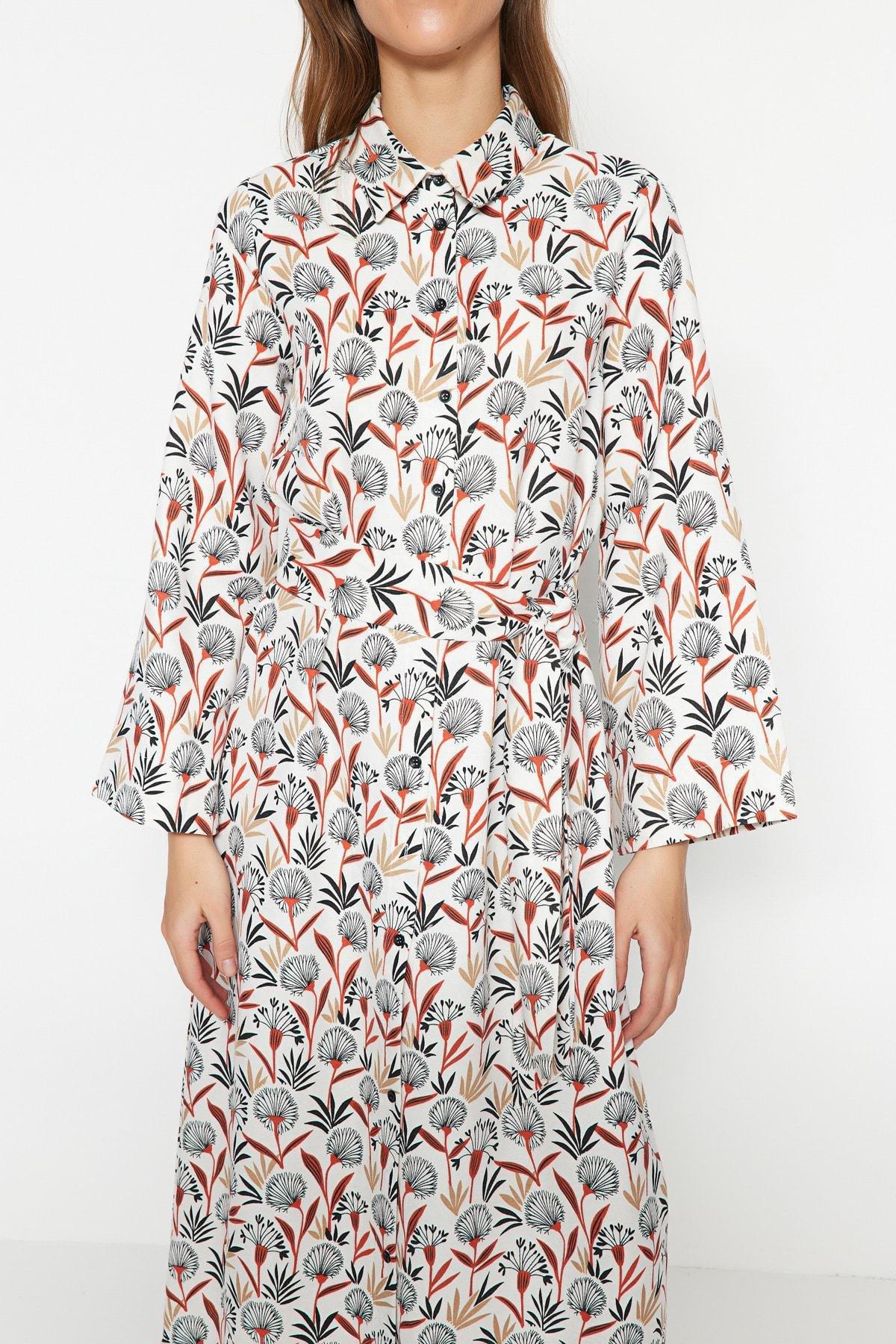 Multicolour Tropical Shirt Dress, , large image number 1