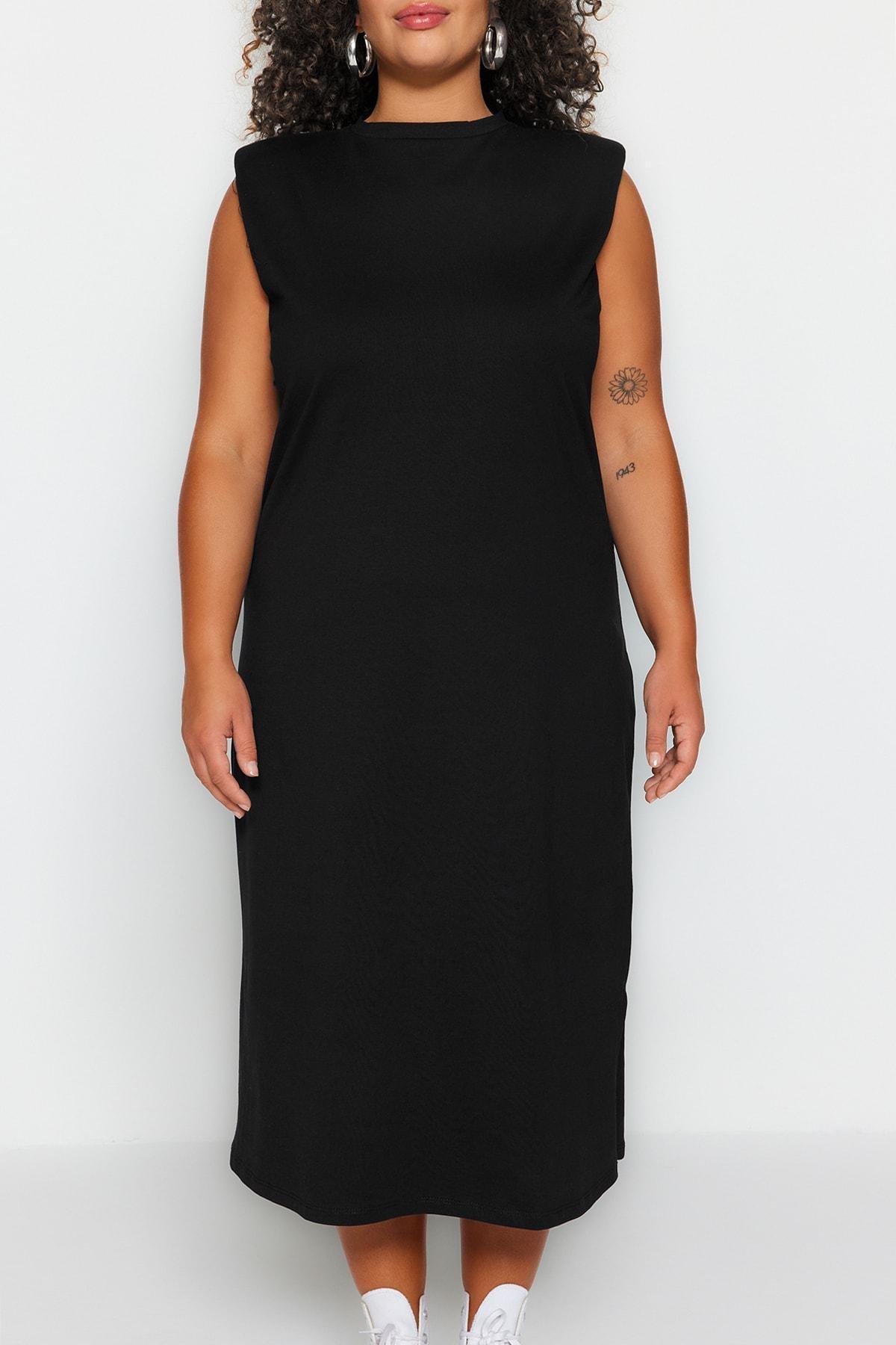 Black Shift Plus Size Dress, , large image number 0