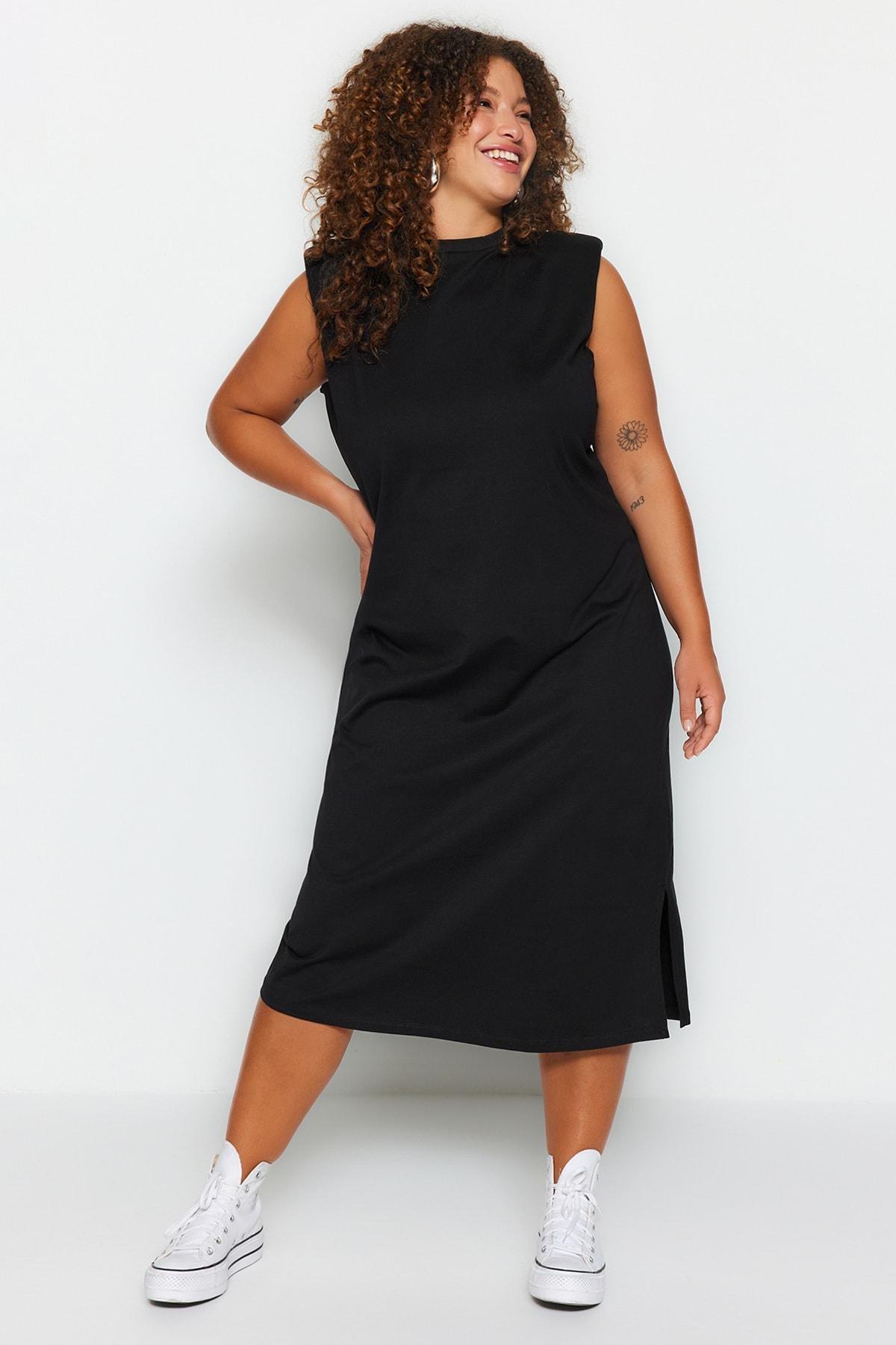 Black Shift Plus Size Dress, , large image number 2