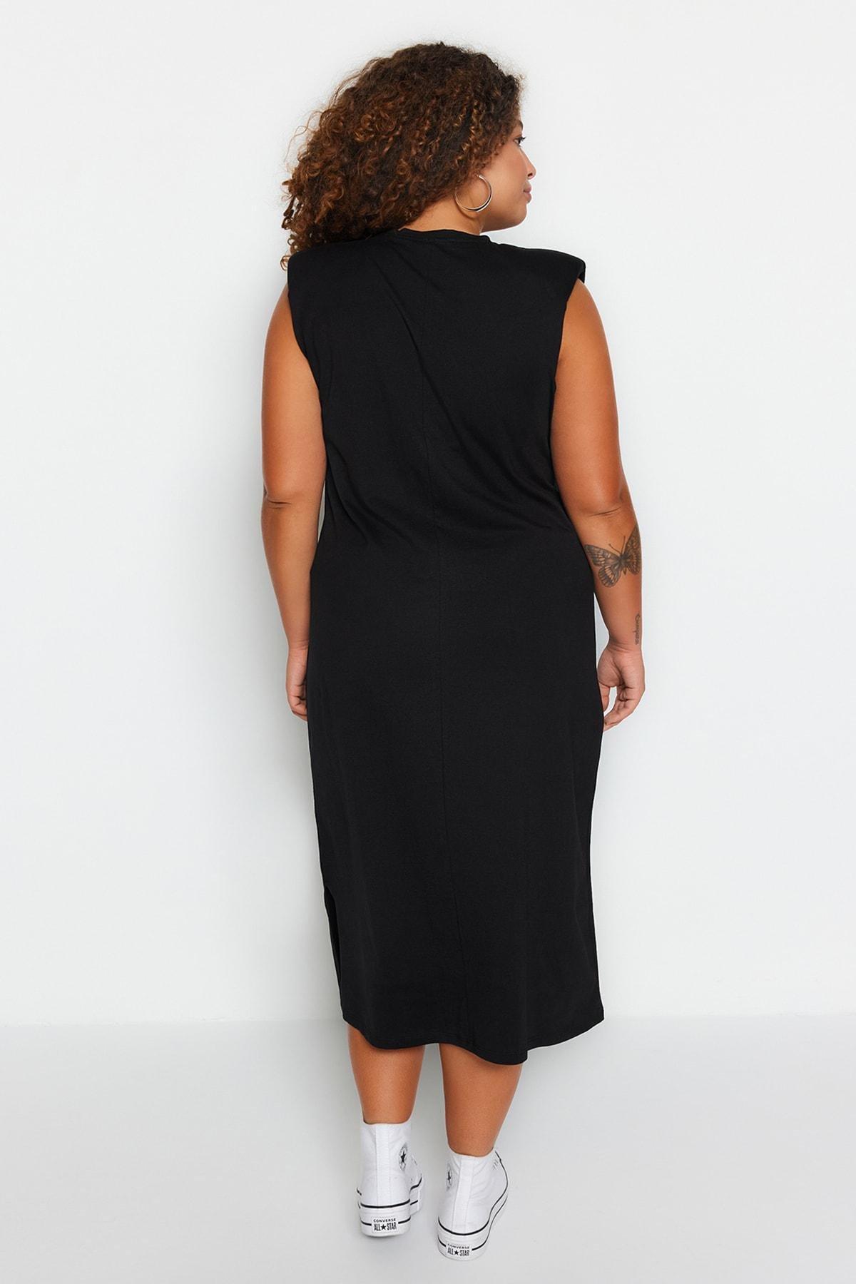 Black Shift Plus Size Dress, , large image number 7