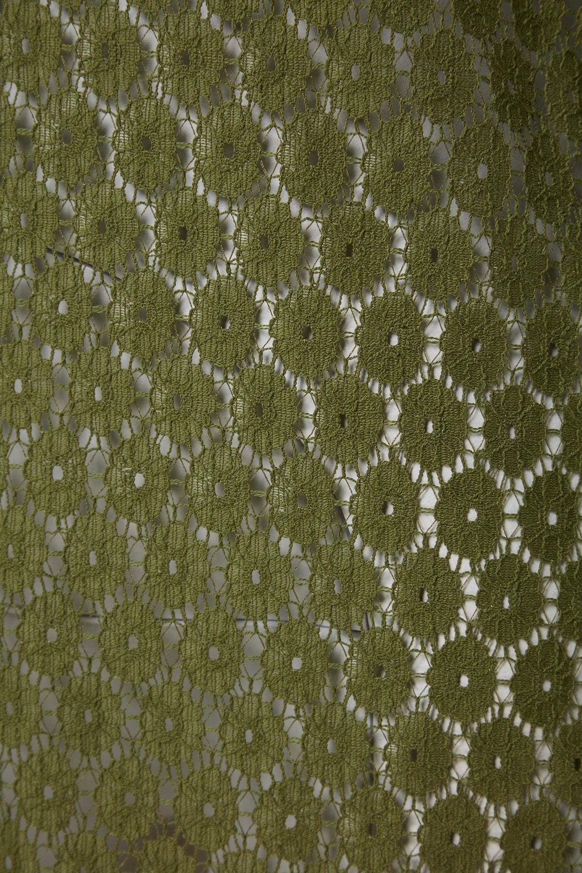 Khaki Boat Neck Bodycon Dress, , large image number 6