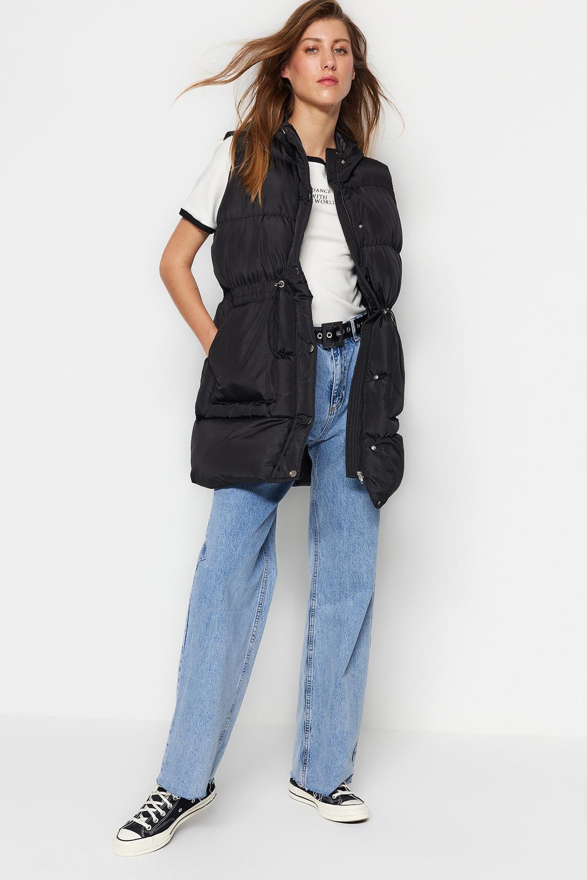 Black Puffer Vest, , large image number 0