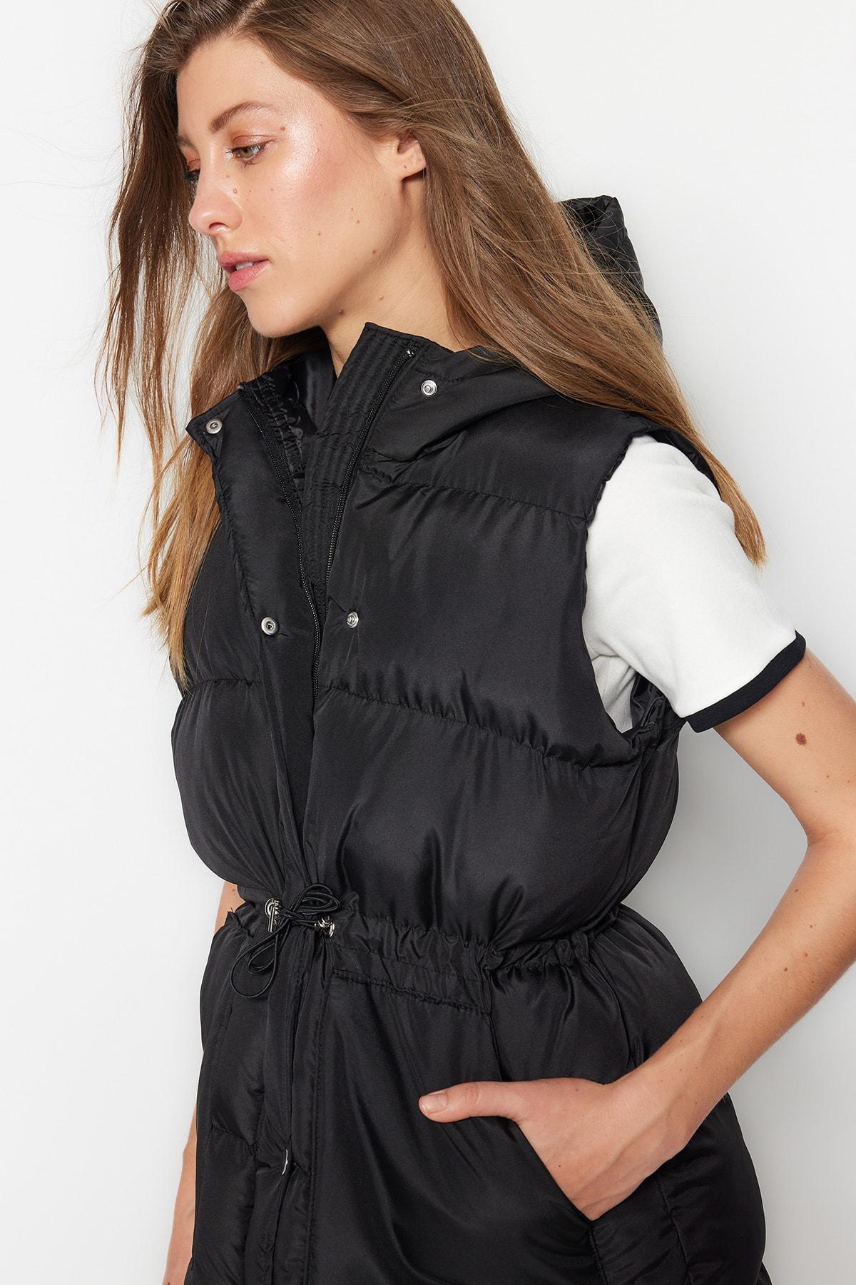 Black Puffer Vest, , large image number 1