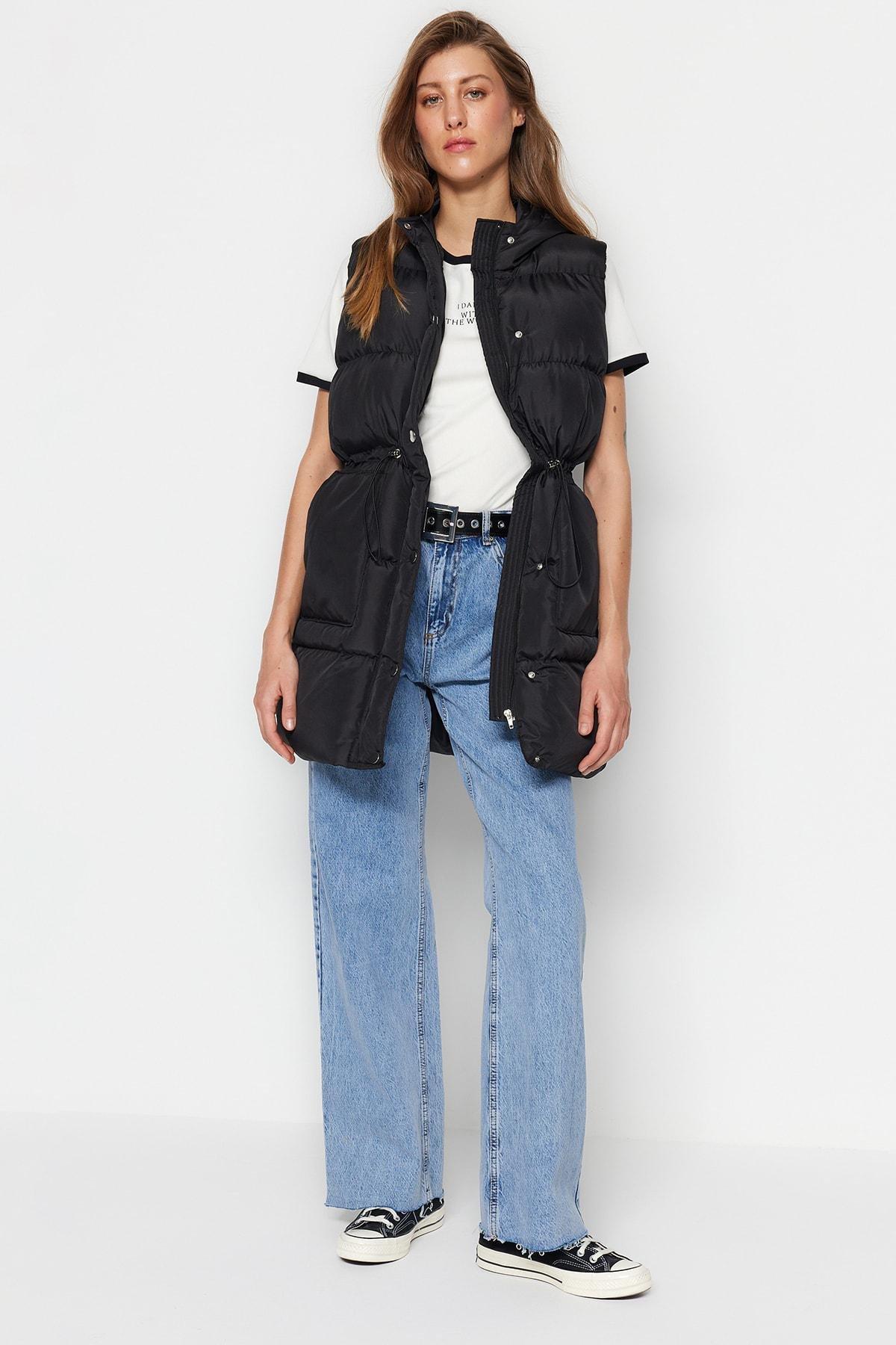 Black Puffer Vest, , large image number 2