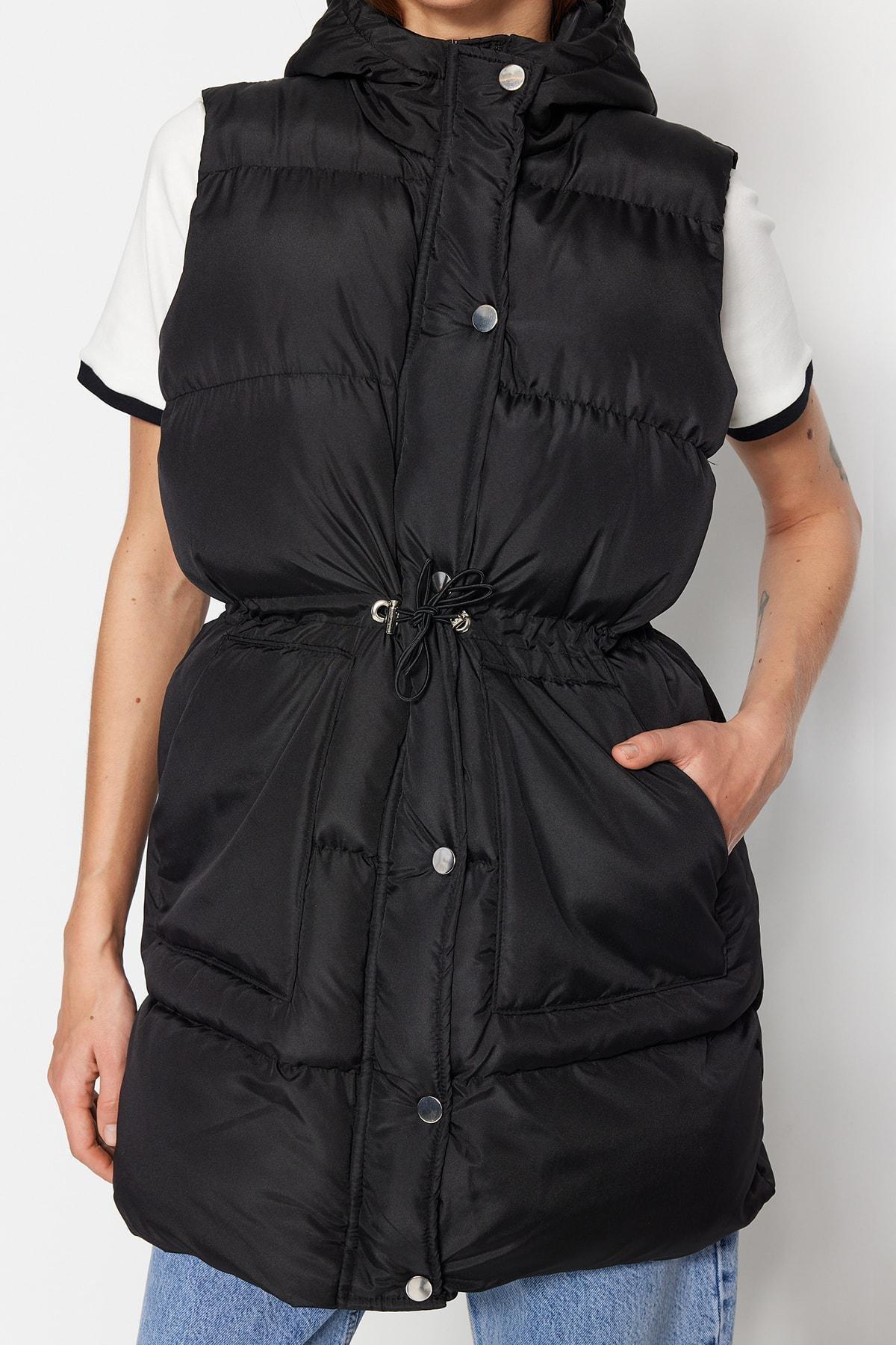 Black Puffer Vest, , large image number 3