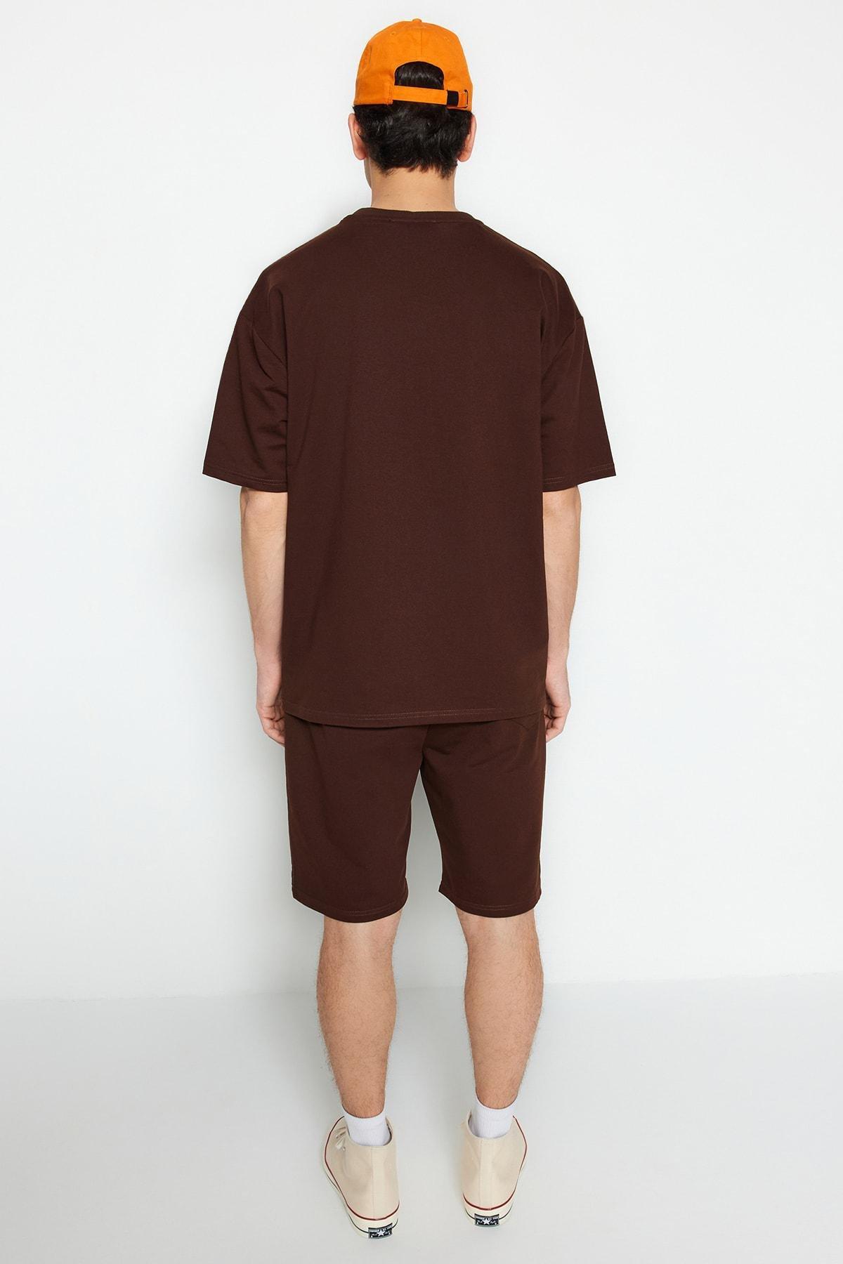 Trendyol - Brown Printed Sweatsuit
