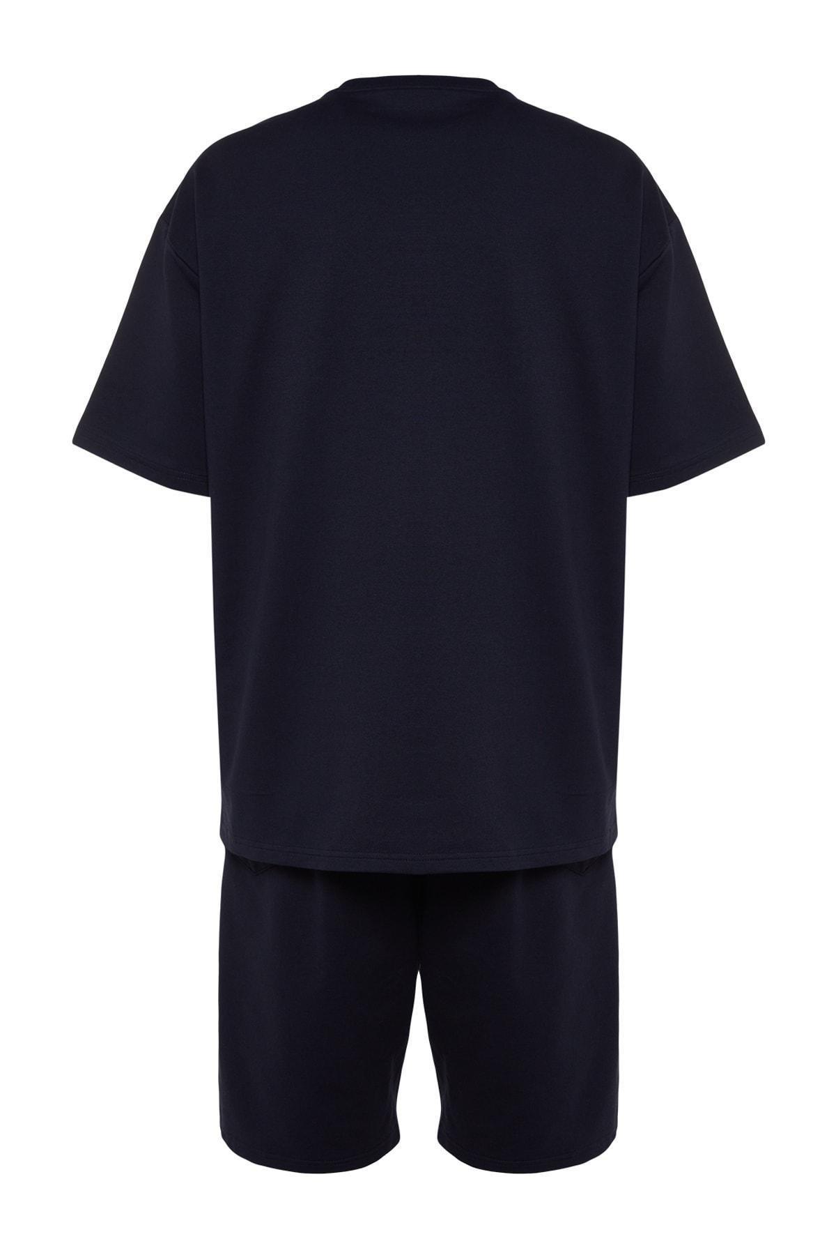 Navy Printed Sweatsuit, , large image number 5