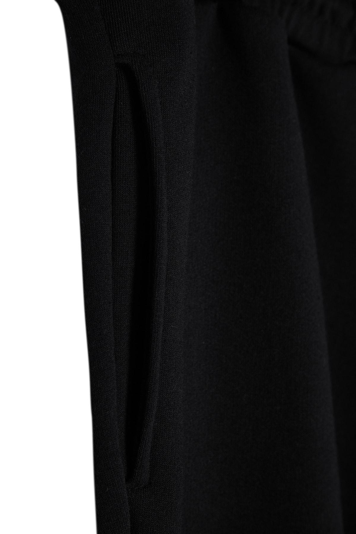 Black Elastic Leg Plus Size Sweatpants, , large image number 6