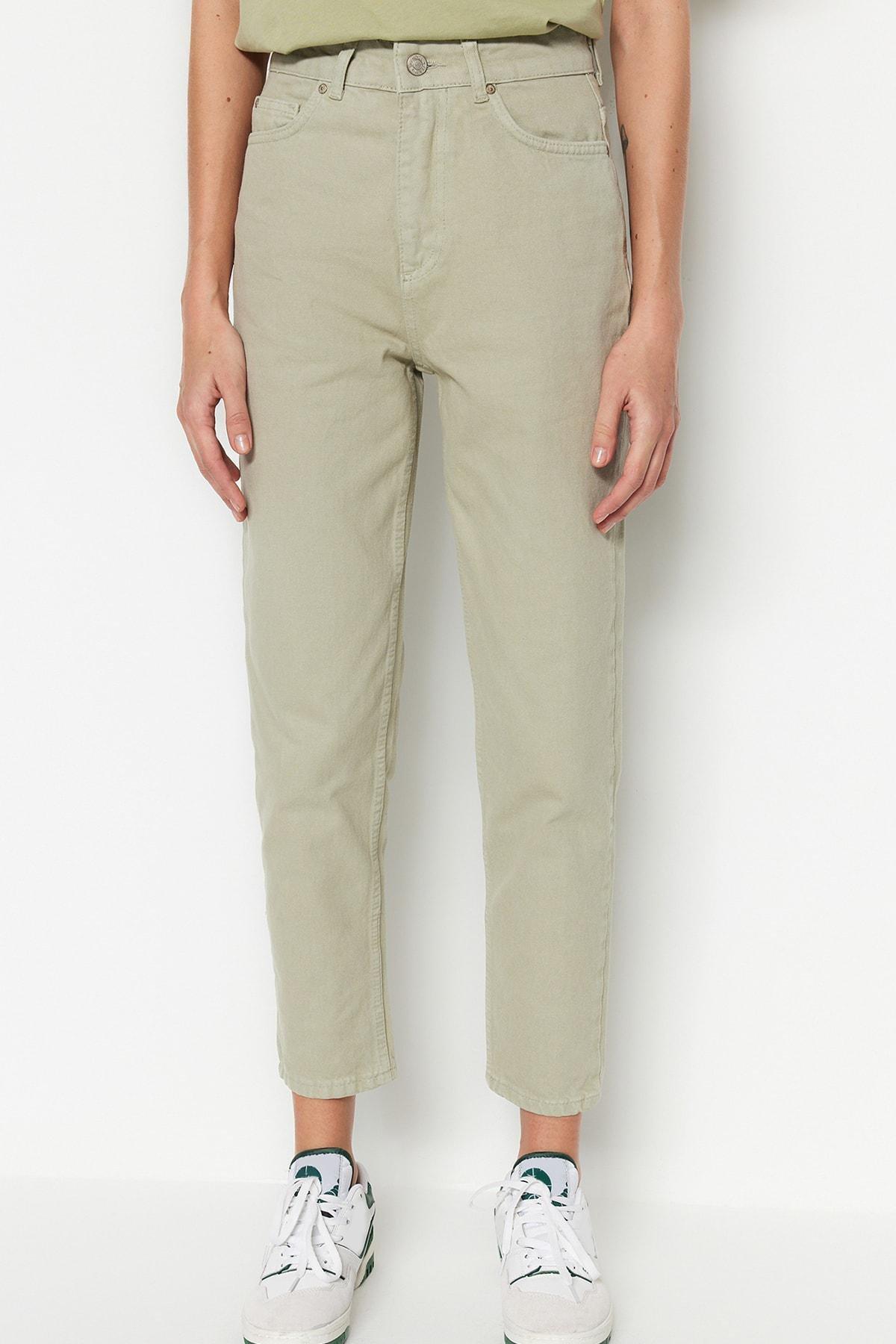 Blue High Waist Mom Jeans, , large image number 2