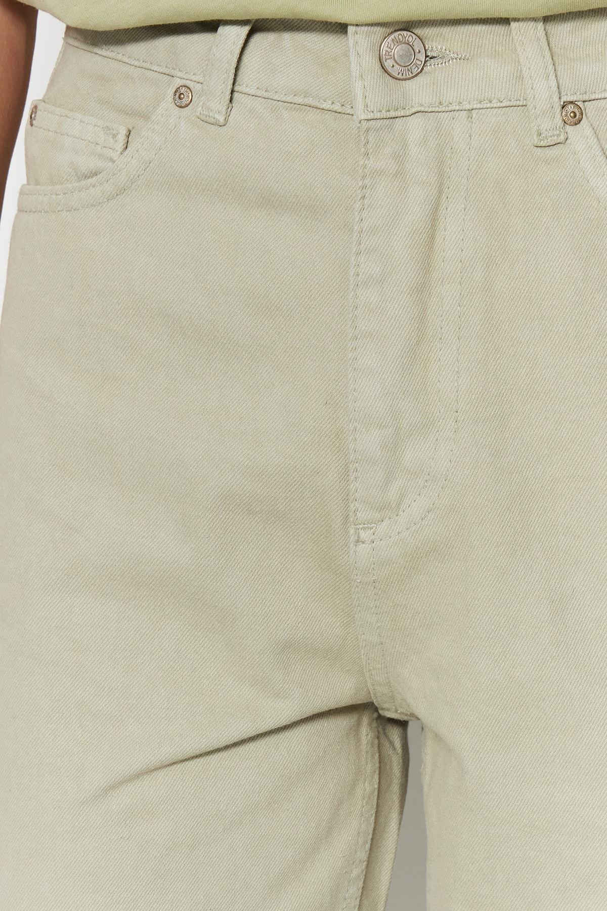Blue High Waist Mom Jeans, , large image number 3