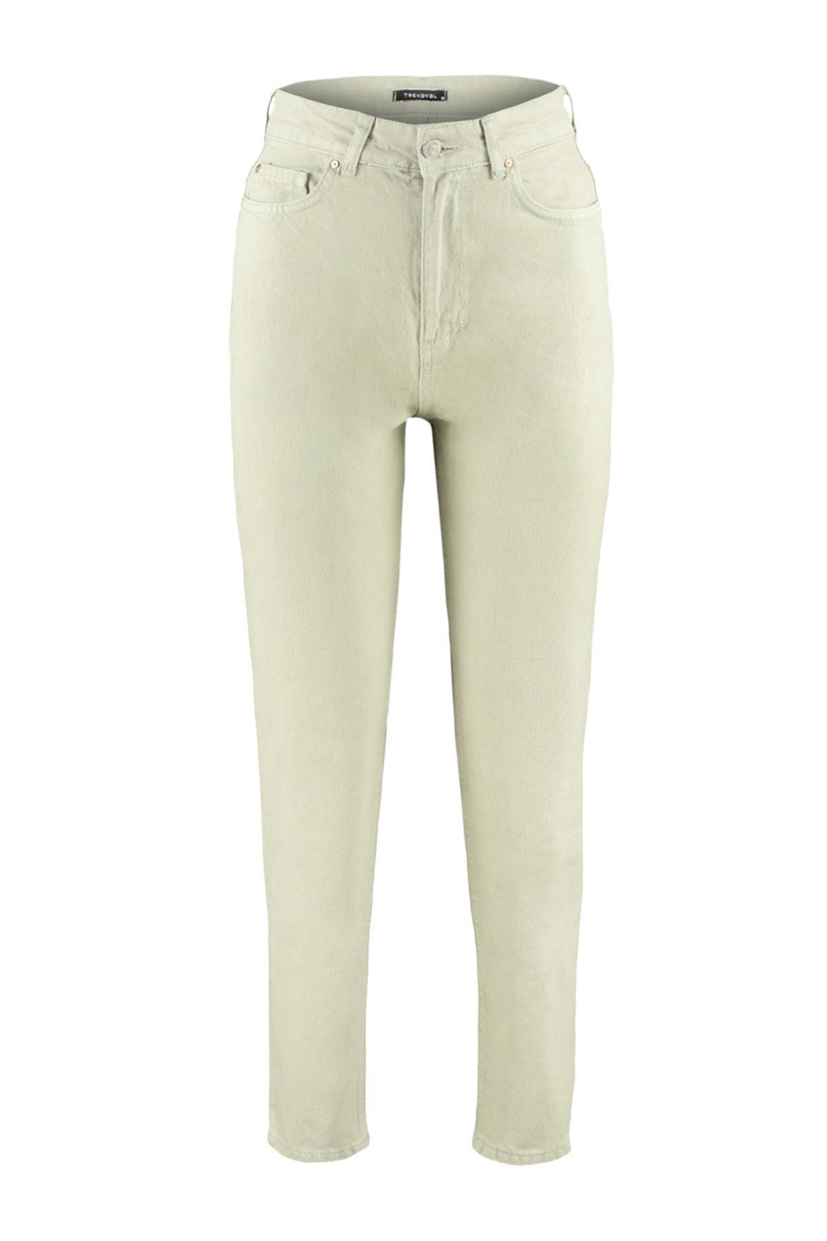 Blue High Waist Mom Jeans, , large image number 5