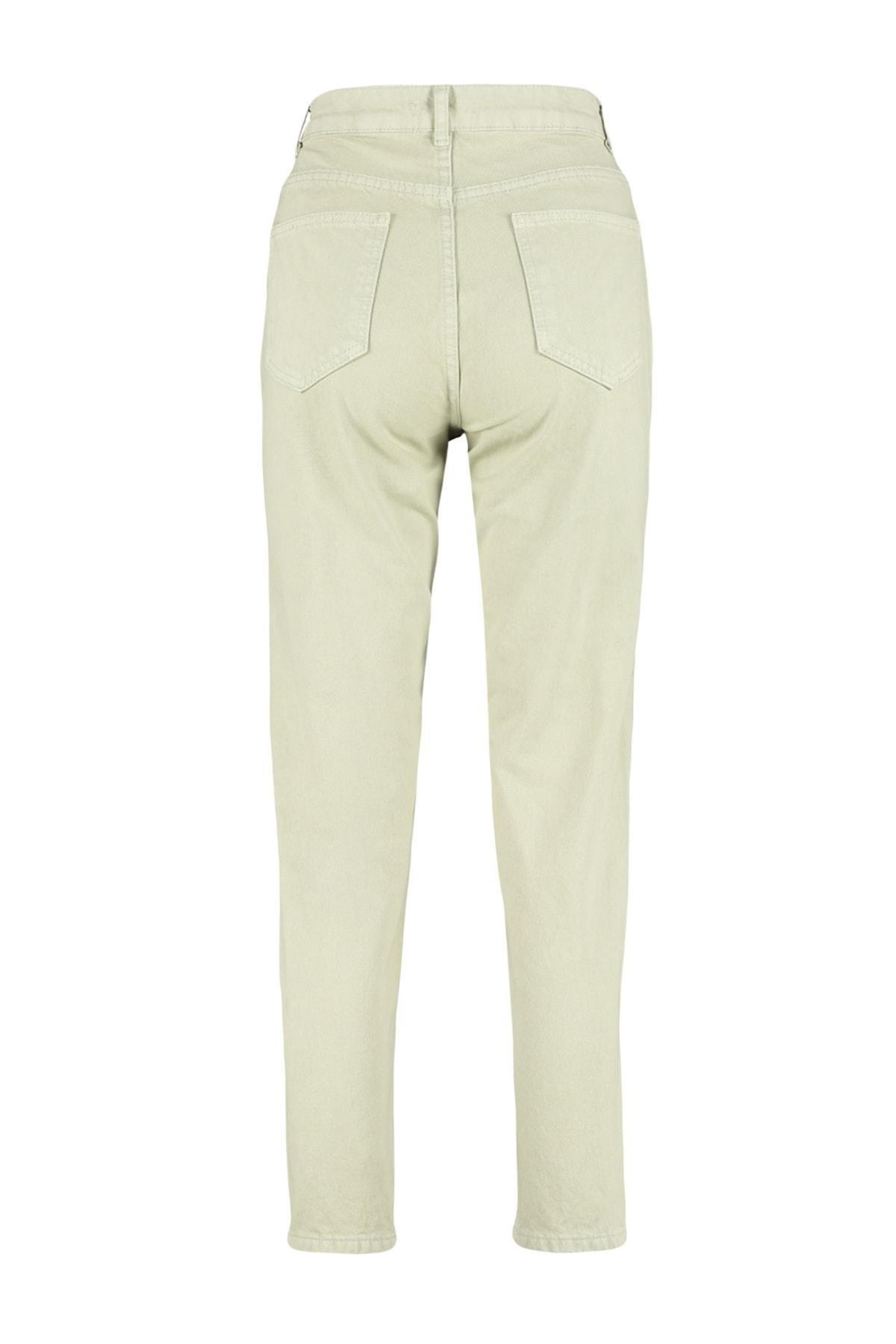 Blue High Waist Mom Jeans, , large image number 6
