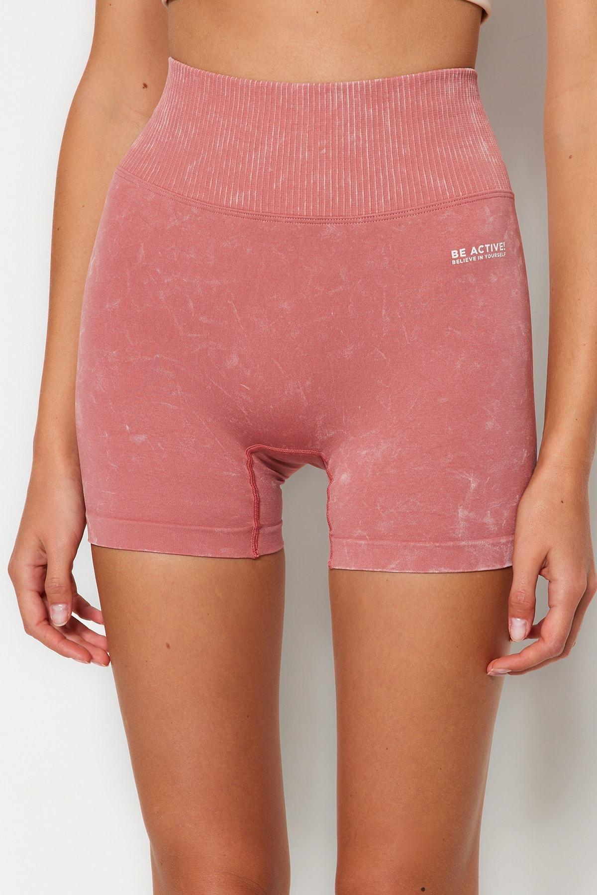 Pink High Waist Sports Shorts, , large image number 1