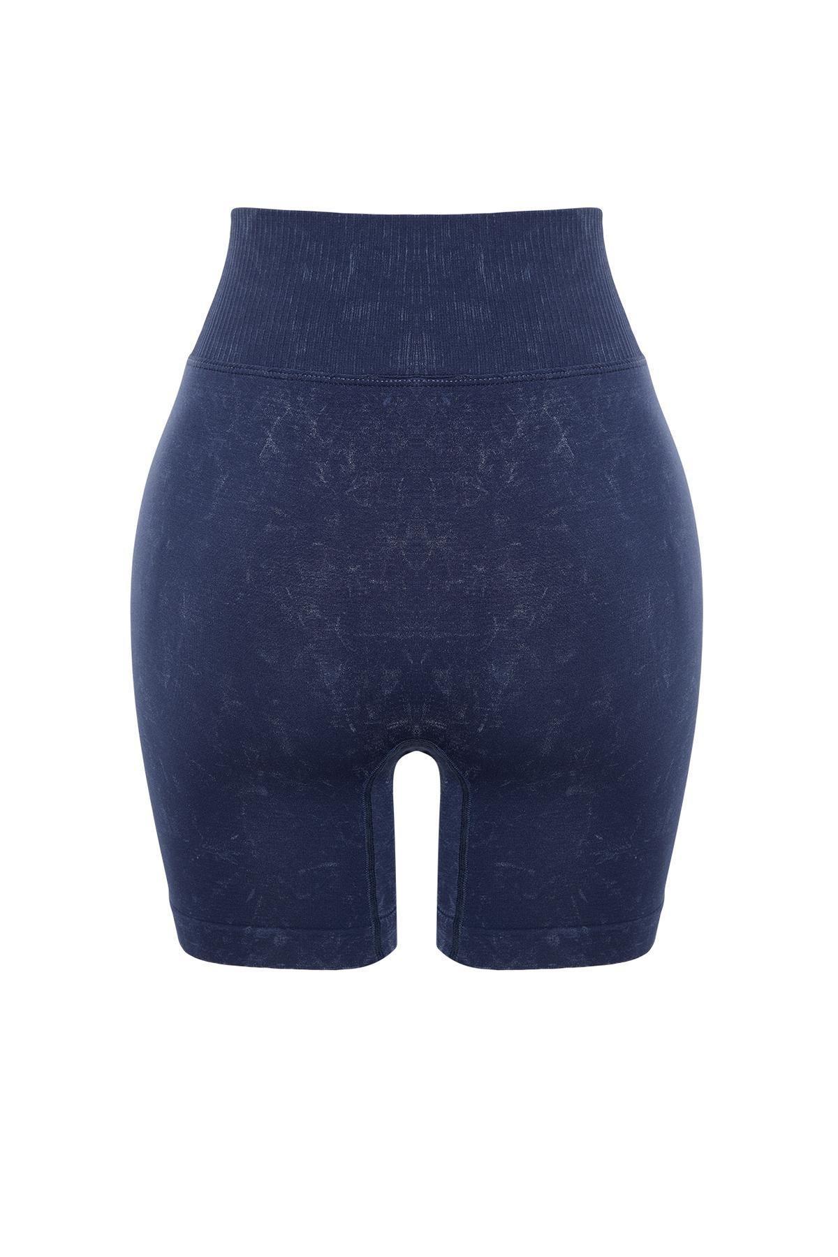 Blue Knitted Sports Short Tights, , large image number 5