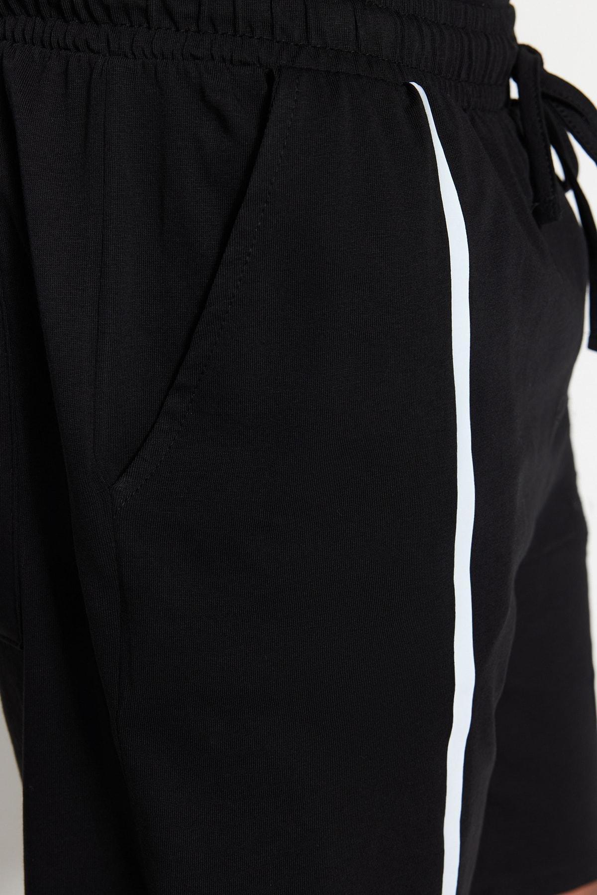 Black Printed Pajama Set, , large image number 8
