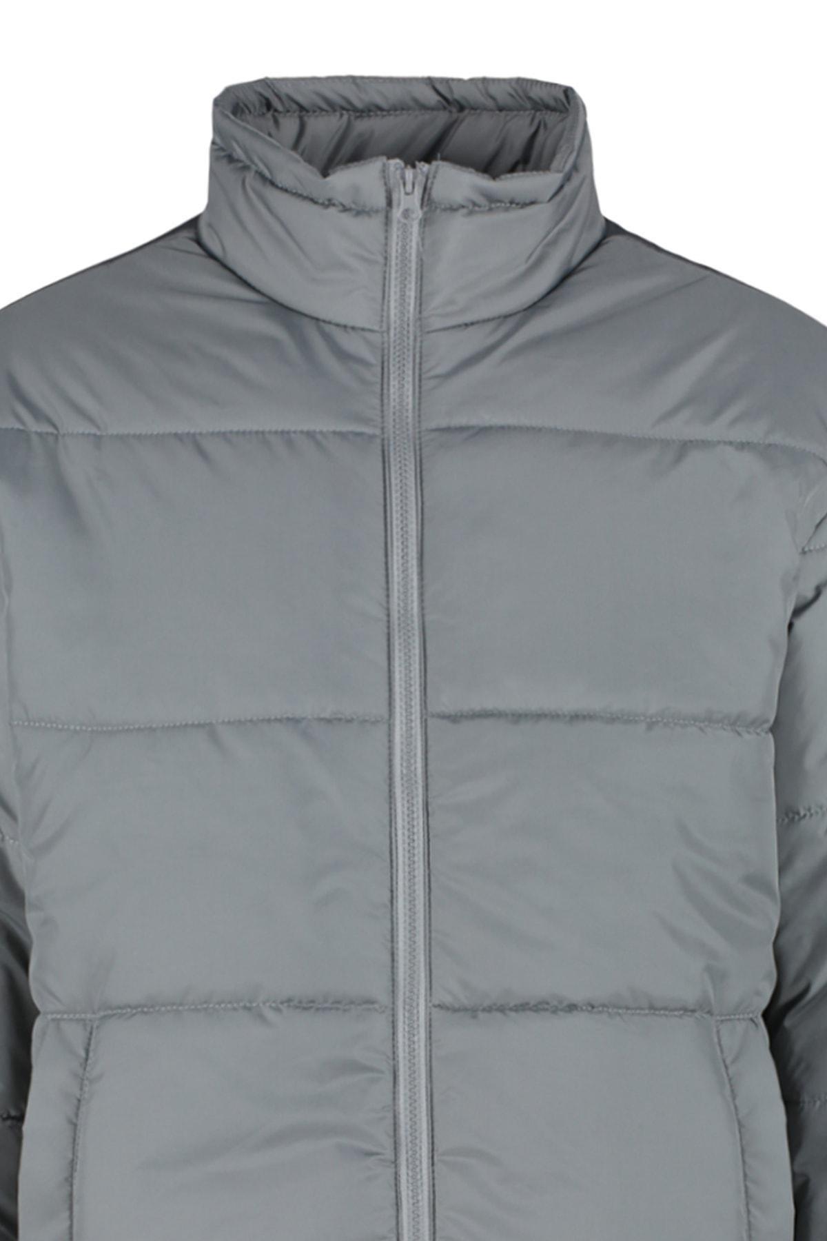 Grey Basic Puffed Jacket, C101_6999, large image number 11