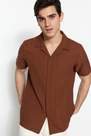 Trendyol - Brown Cotton Collared Shirt