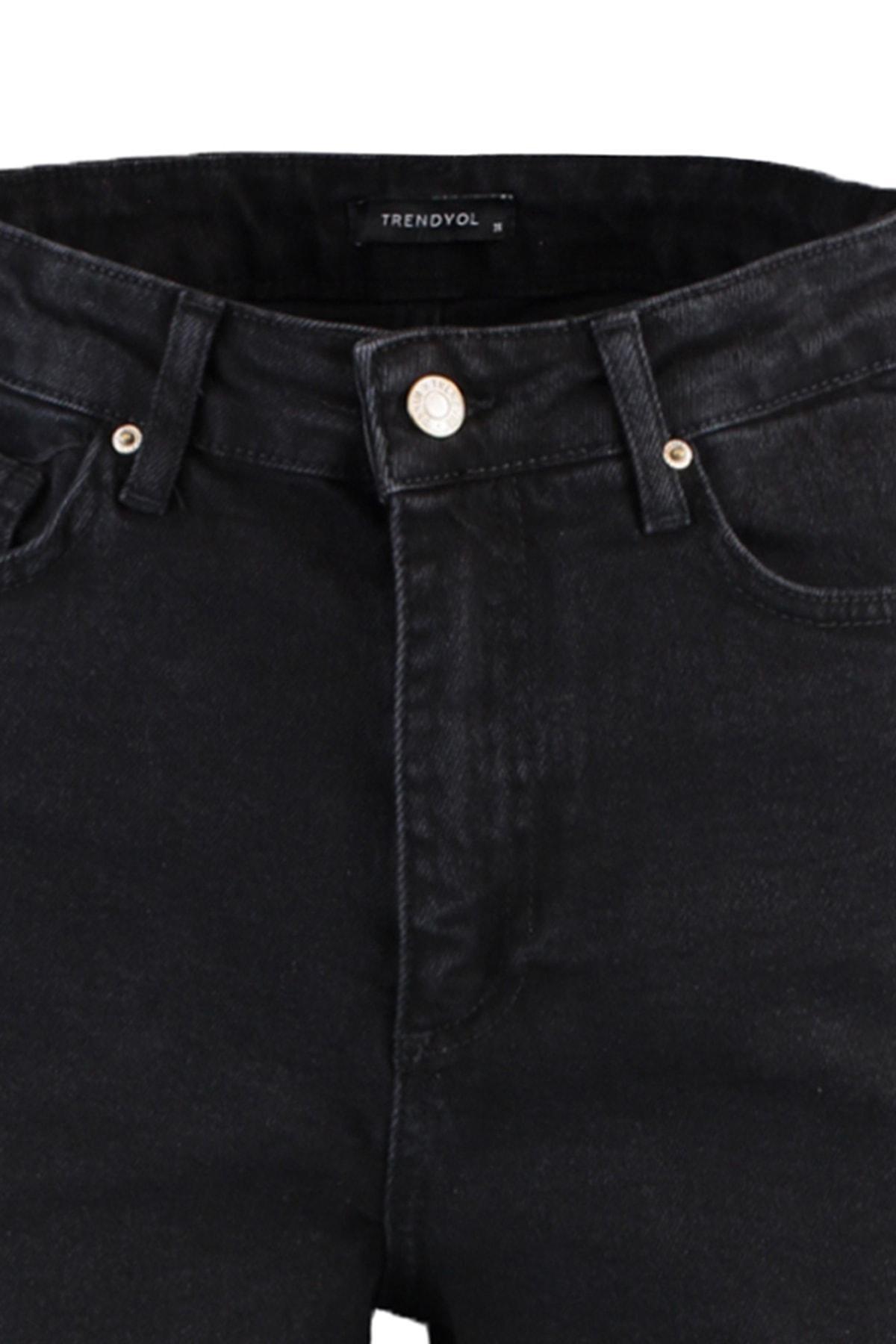 Black High Waist Shorts, , large image number 5