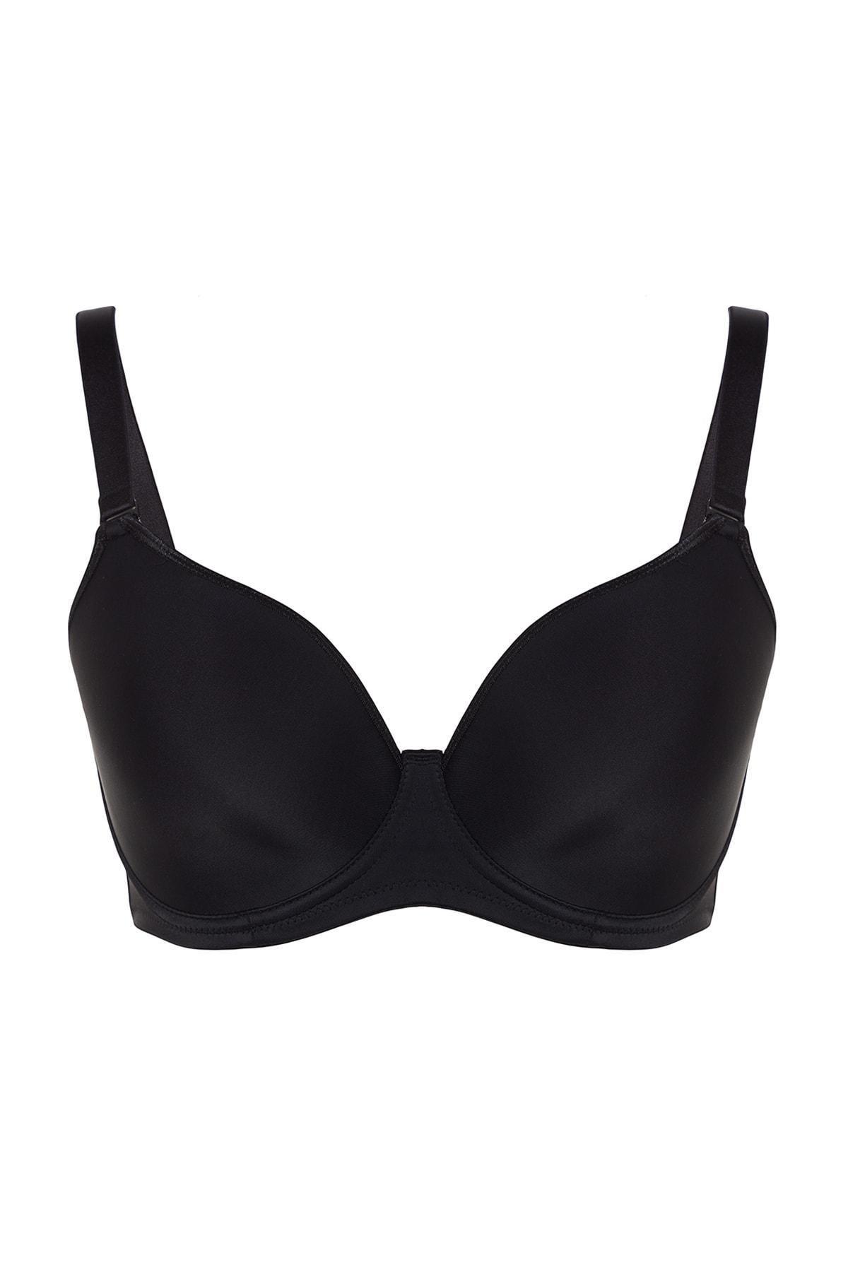 Black Plain Plus Size Bra, , large image number 5