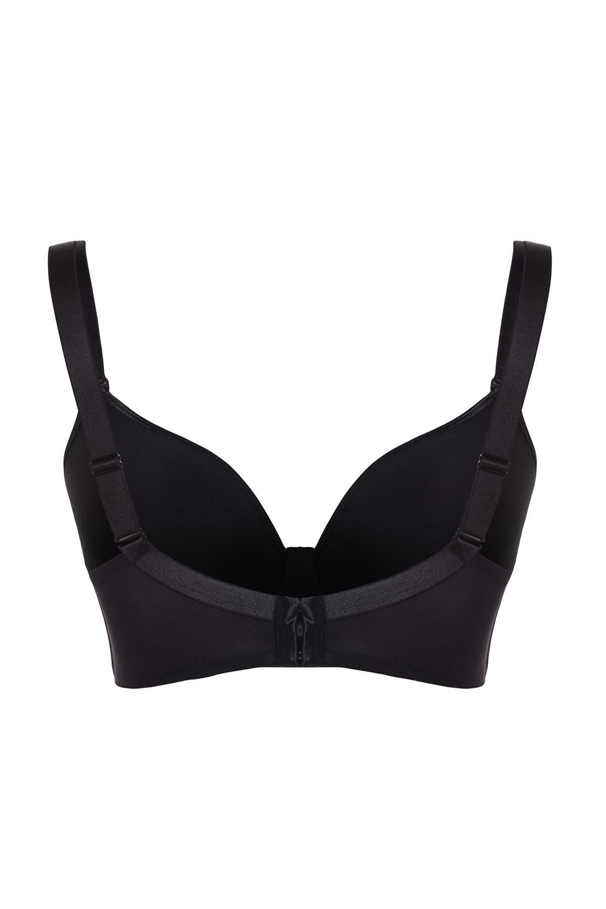 Black Plain Plus Size Bra, , large image number 6