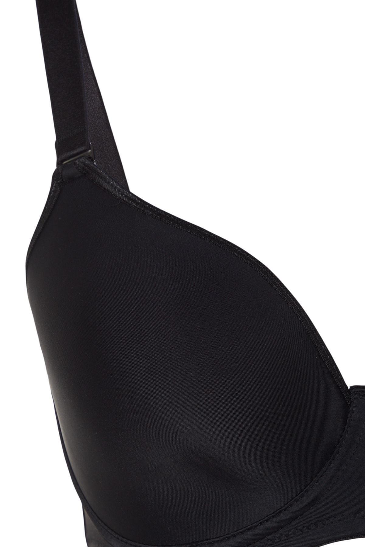 Black Plain Plus Size Bra, , large image number 7