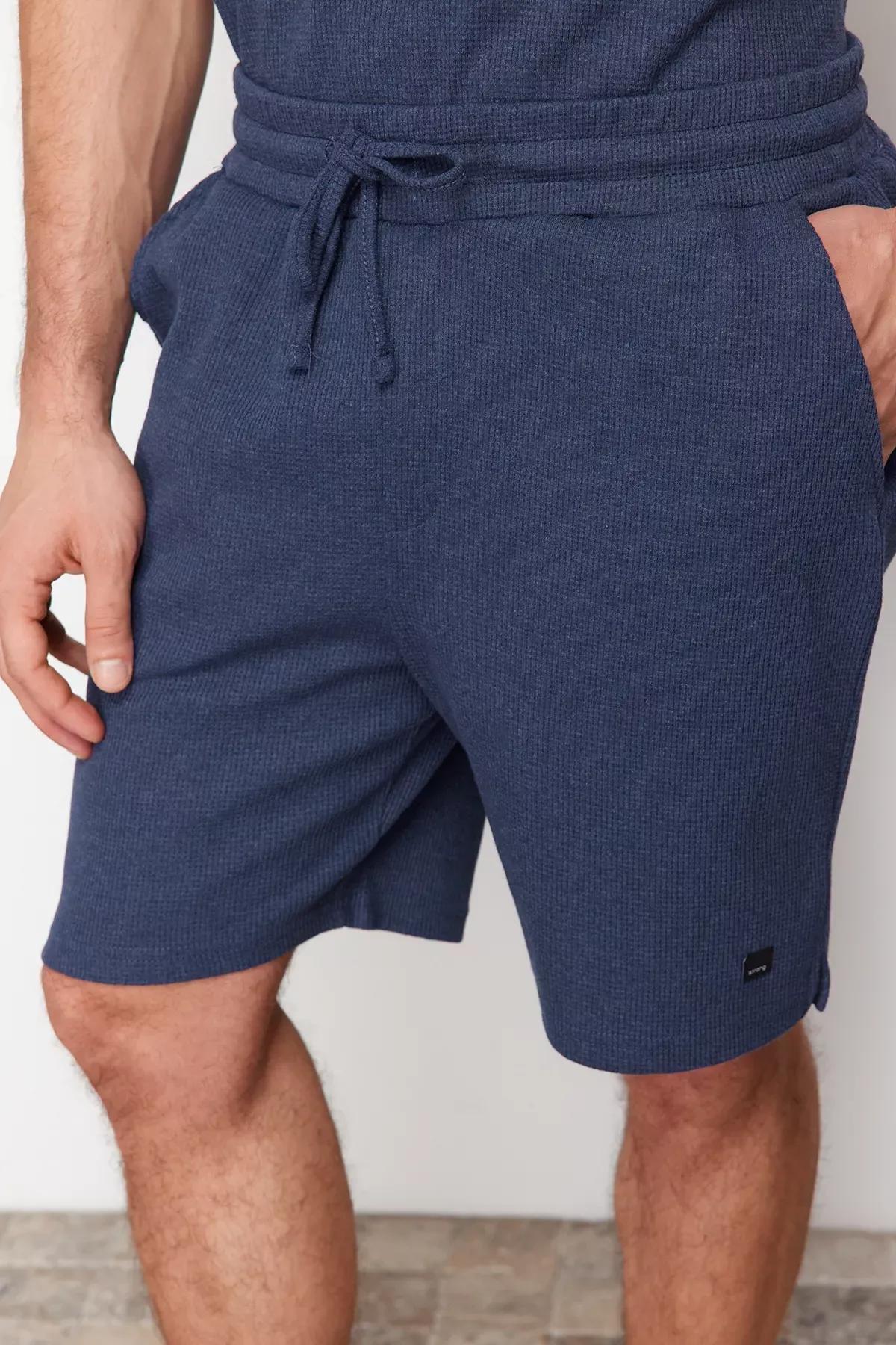Blue Regular Textured Fabric Polo Set, , large image number 1