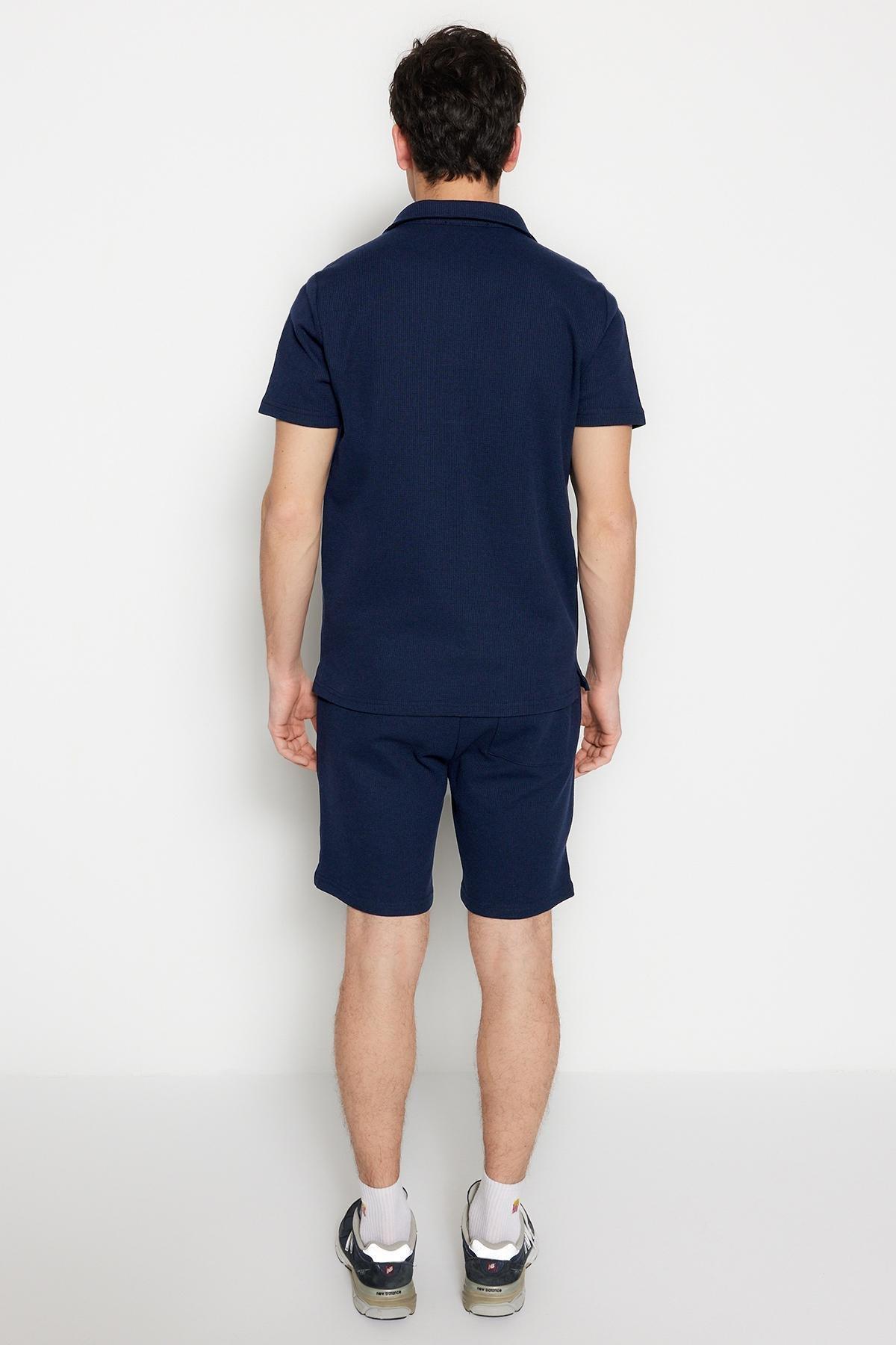 Navy Polo Neck Sweatsuit Co-Ord Set, , large image number 5