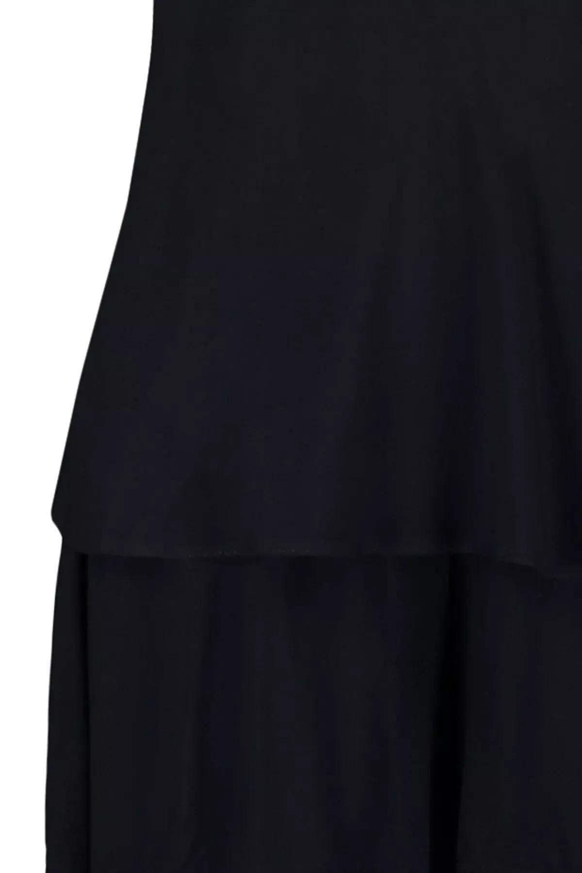Black V-Neck Plus Size Pajama, Set Of 2, Black, large image number 7
