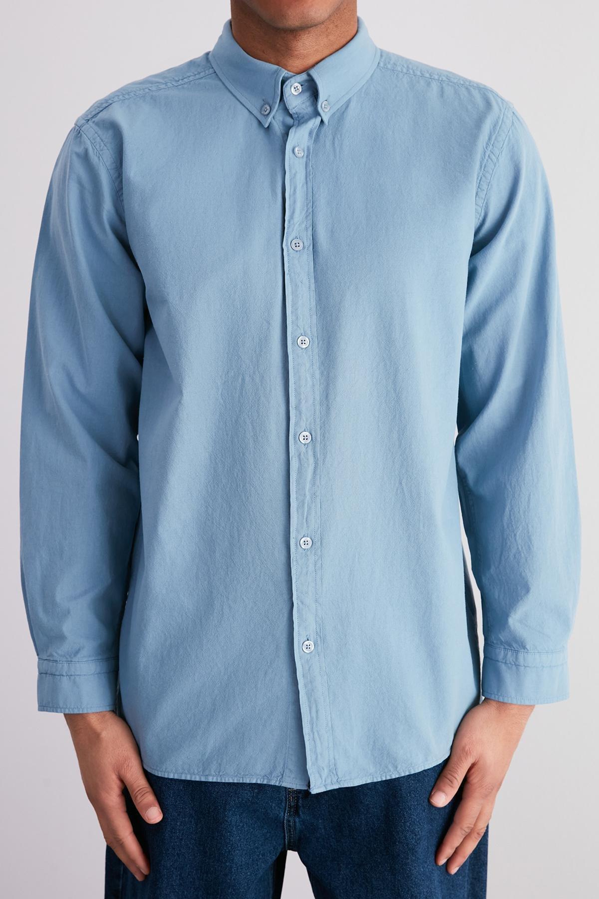 Blue Fitted Shirt, , large image number 1
