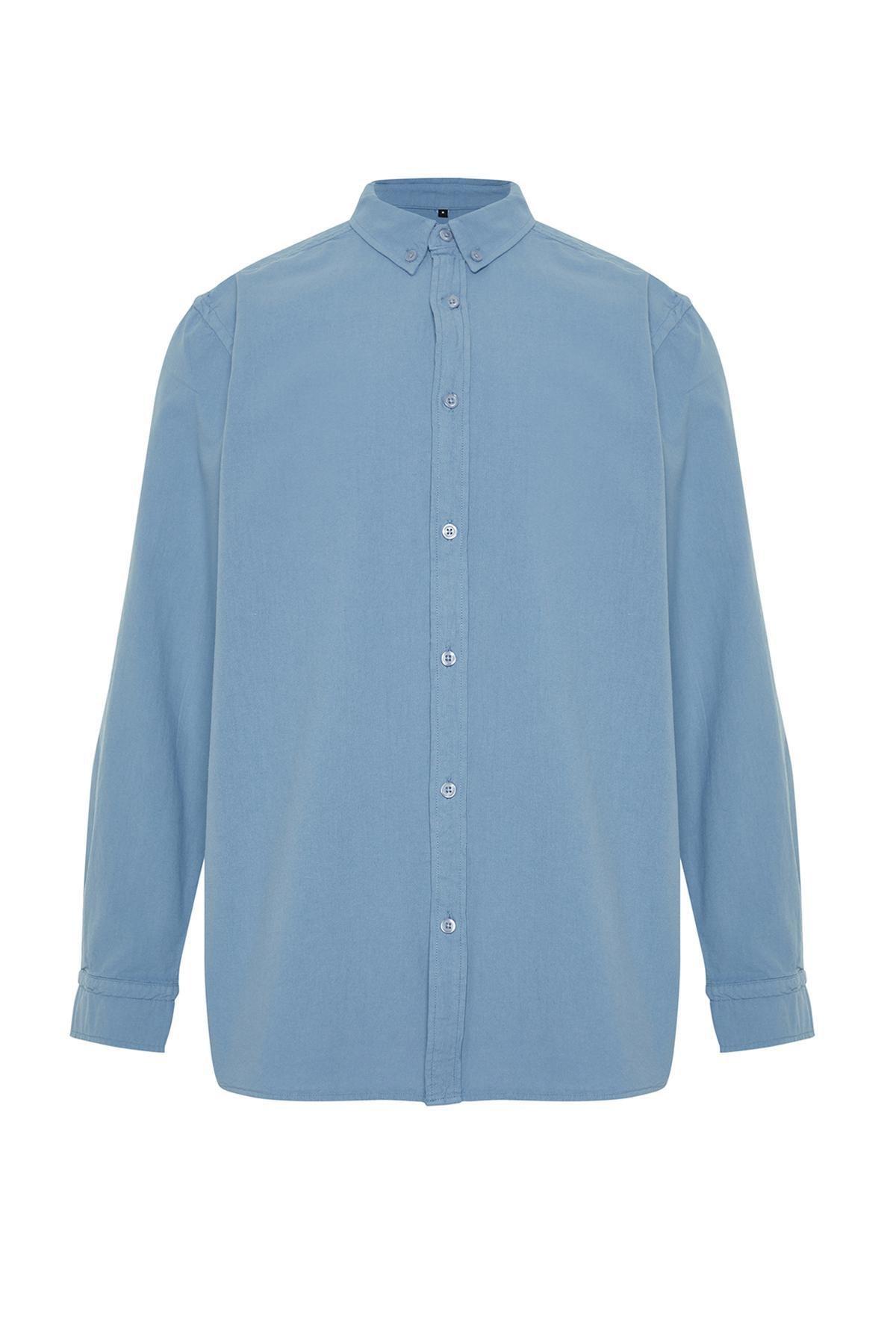 Blue Fitted Shirt, , large image number 3