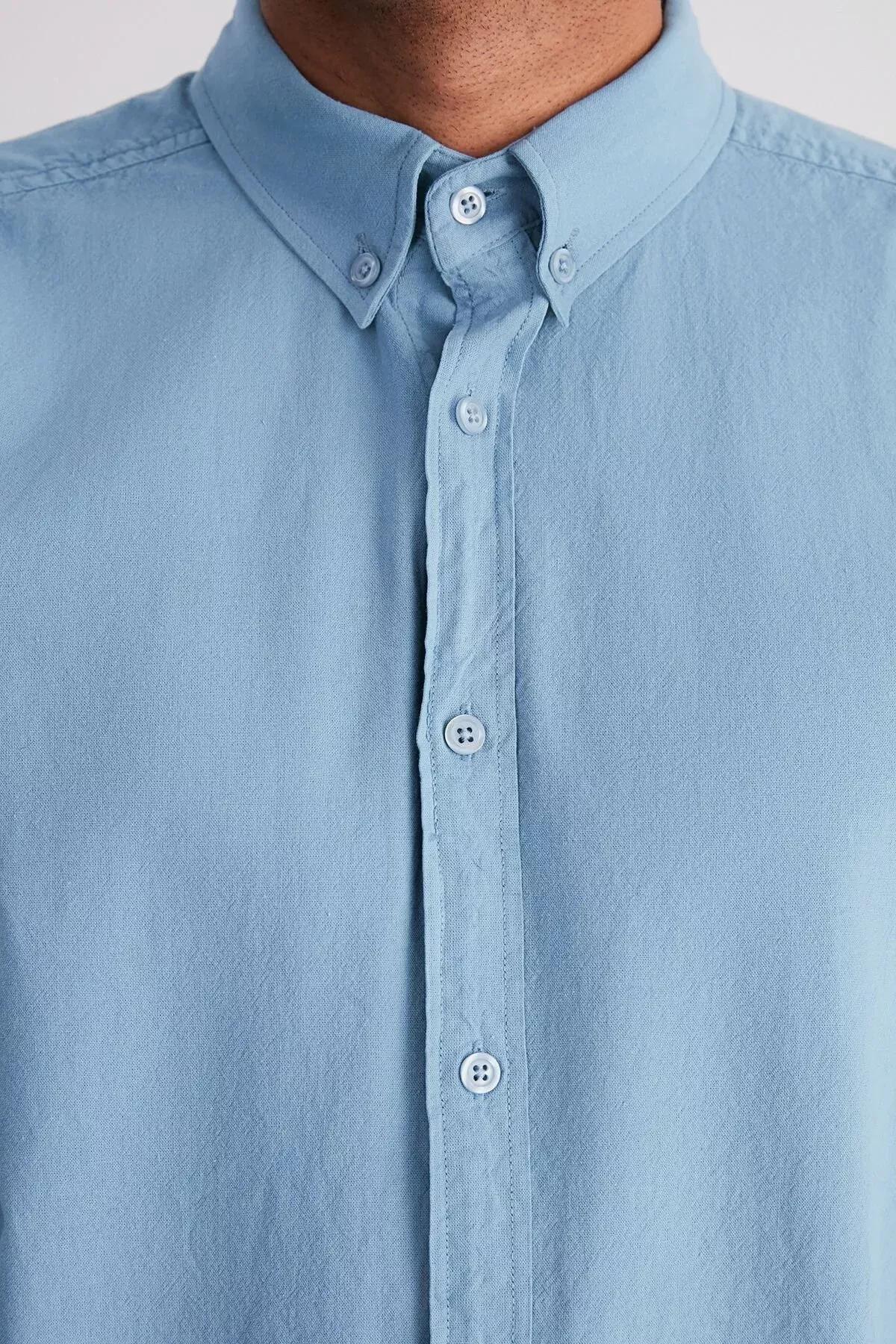 Blue Fitted Shirt, Anthracite, large image number 3