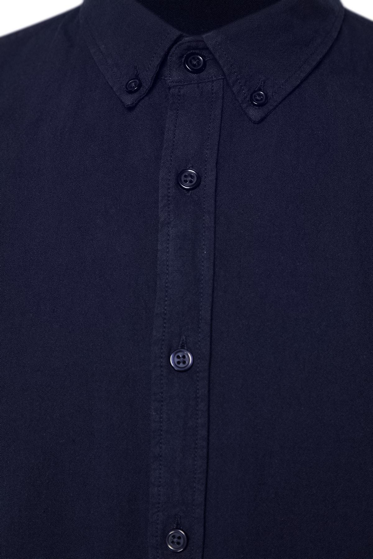 Navy Cotton Collared Shirt, , large image number 6