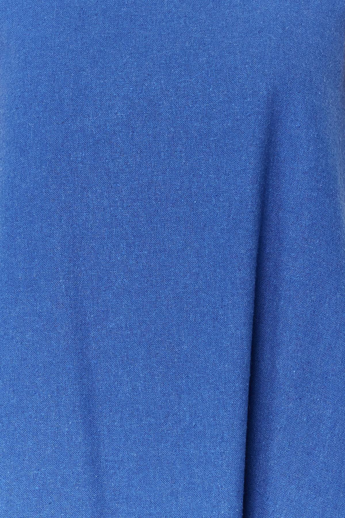 Navy Linen Sleeveless Woven Mini Dress, , large image number 3