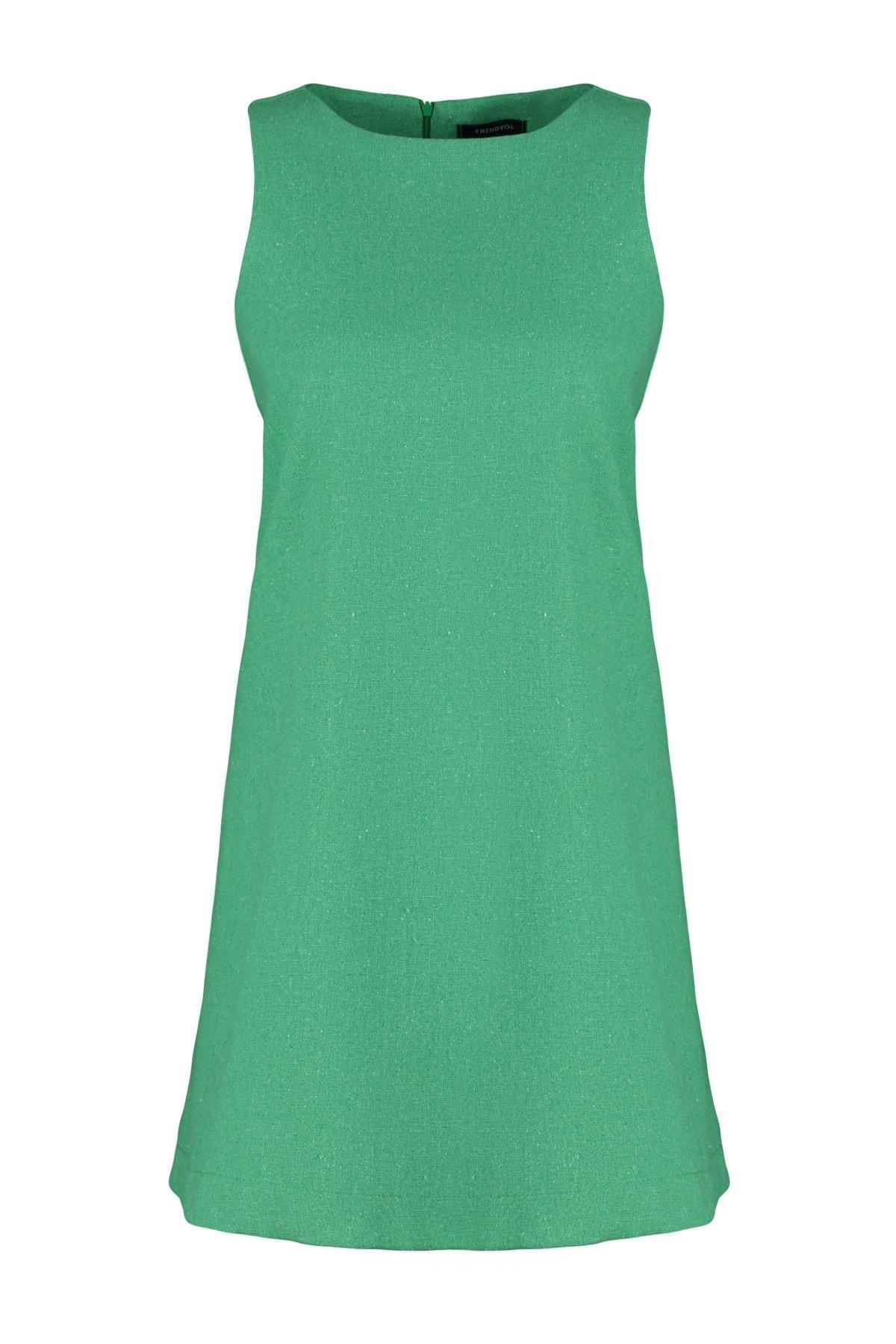 Green Cowl Neck Shift Dress, , large image number 5