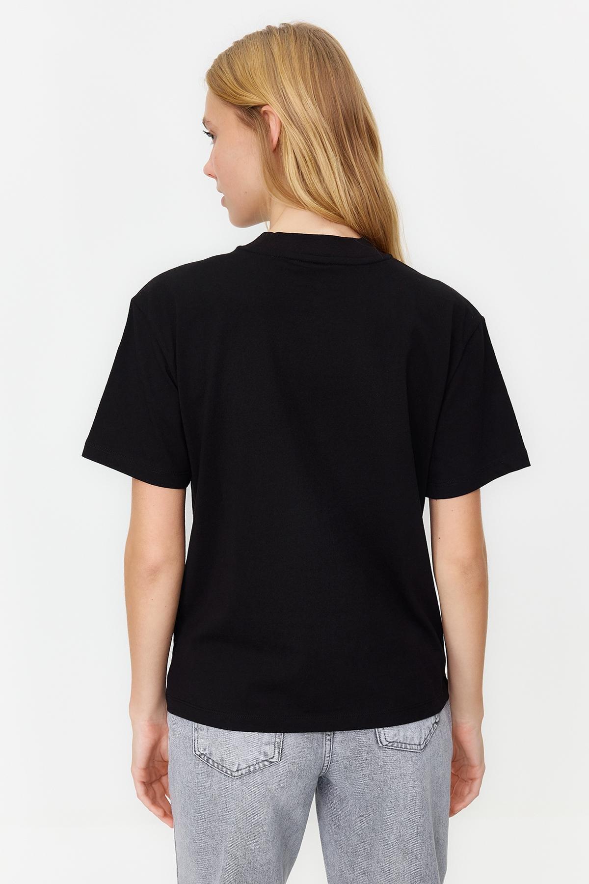 Multicolour Stand-Up Collar T-Shirt, Set Of 2, , large image number 3