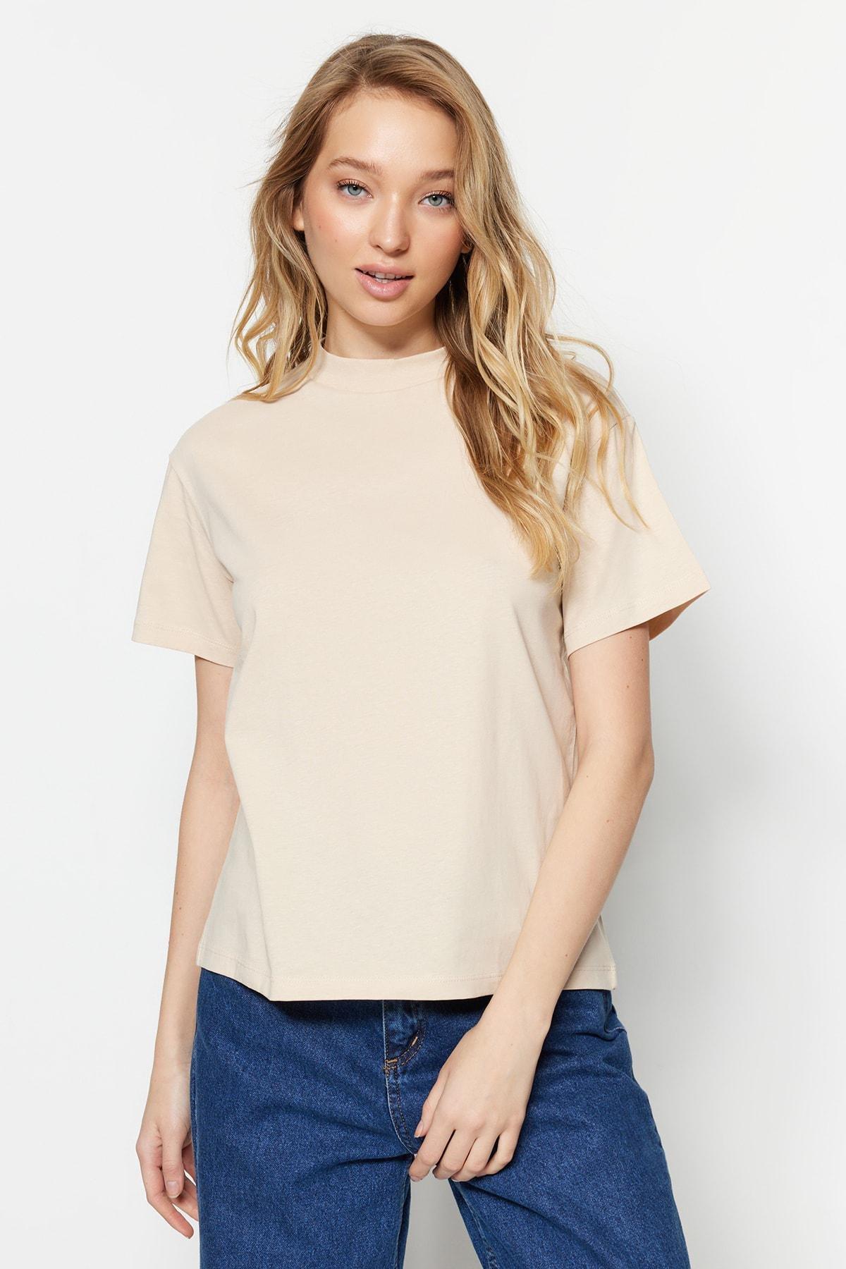 Beige Regular fit T-Shirt, 2 pcs, , large image number 5