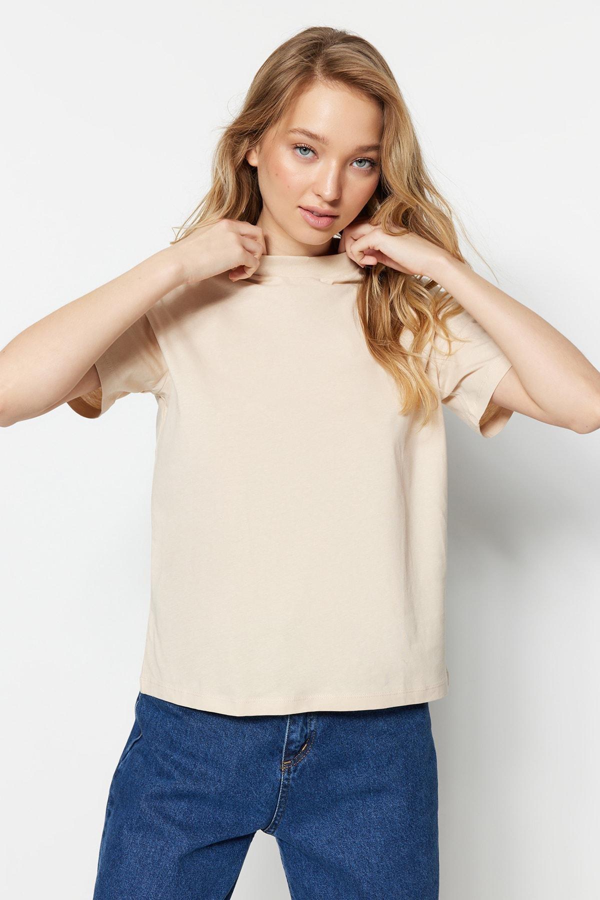 Beige Regular fit T-Shirt, 2 pcs, , large image number 6
