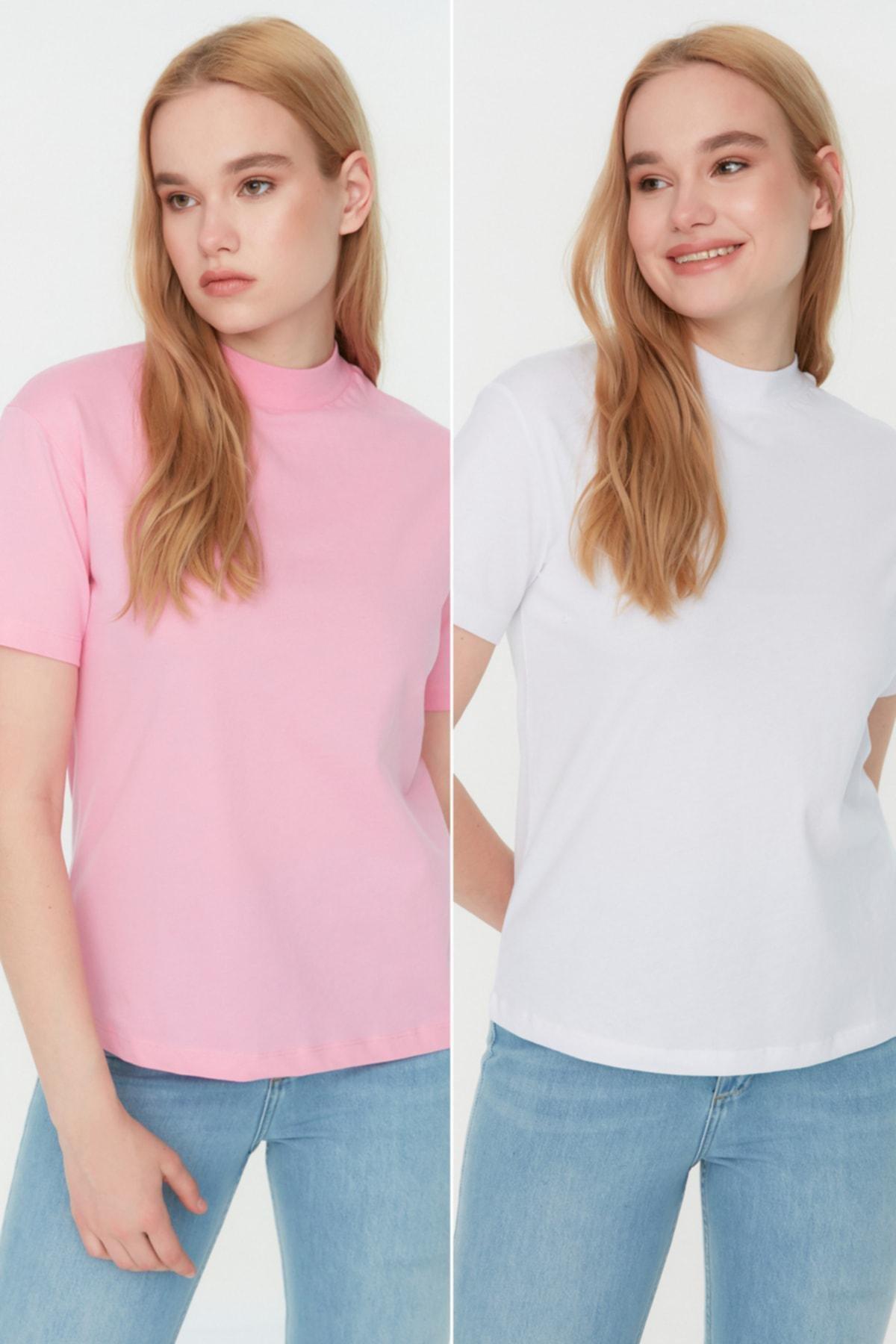 Multicolour Basic T-Shirt, Set Of 2, , large image number 0
